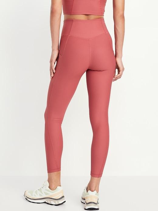 High-Waisted PowerSoft Rib Leggings Product Image