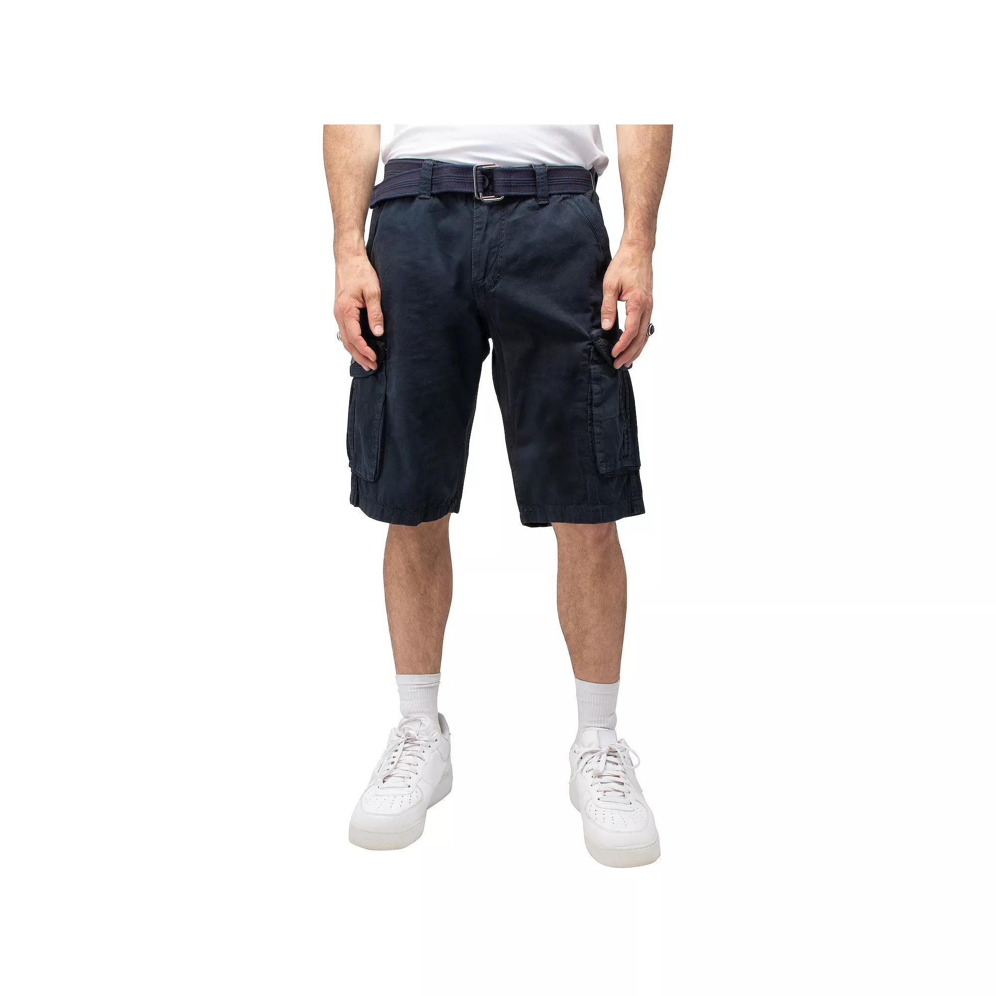 Men's RAW X by Xray Regular-Fit Belted Button Cargo Shorts, Size: 32, Blue Product Image