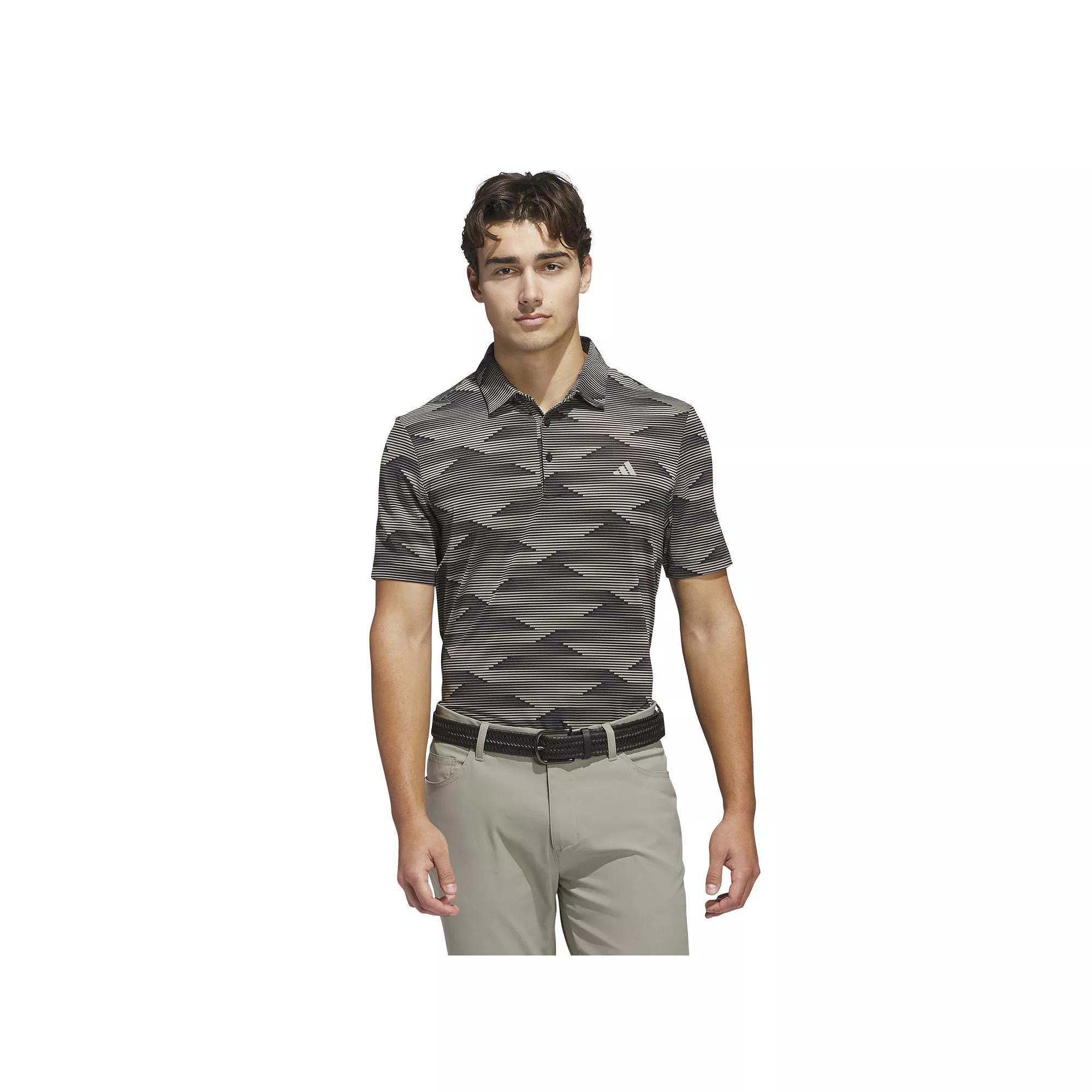 Men's adidas Ultimate365 Speed Stripe Golf Polo Shirt, Size: Small, Black Product Image