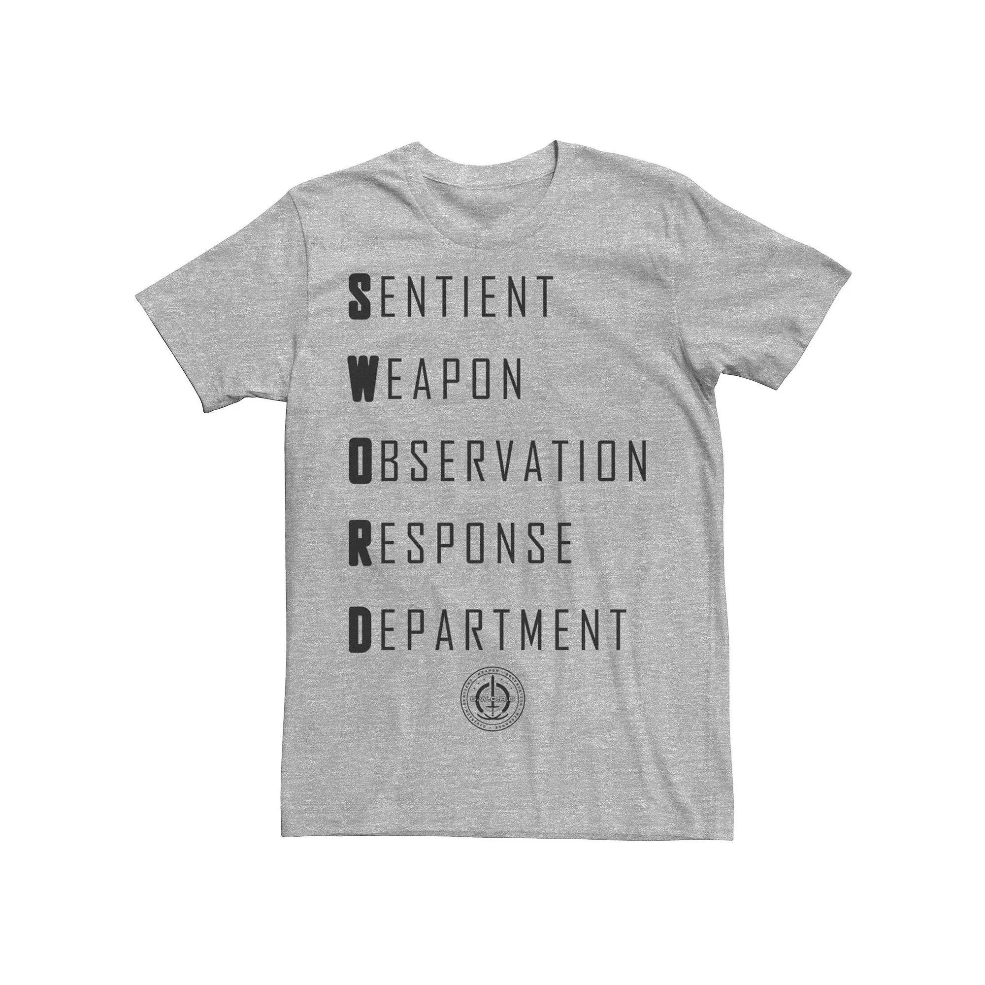 Men's Marvel WandaVision Sword Acronym Text Tee, Size: Small, Athletic Grey Product Image