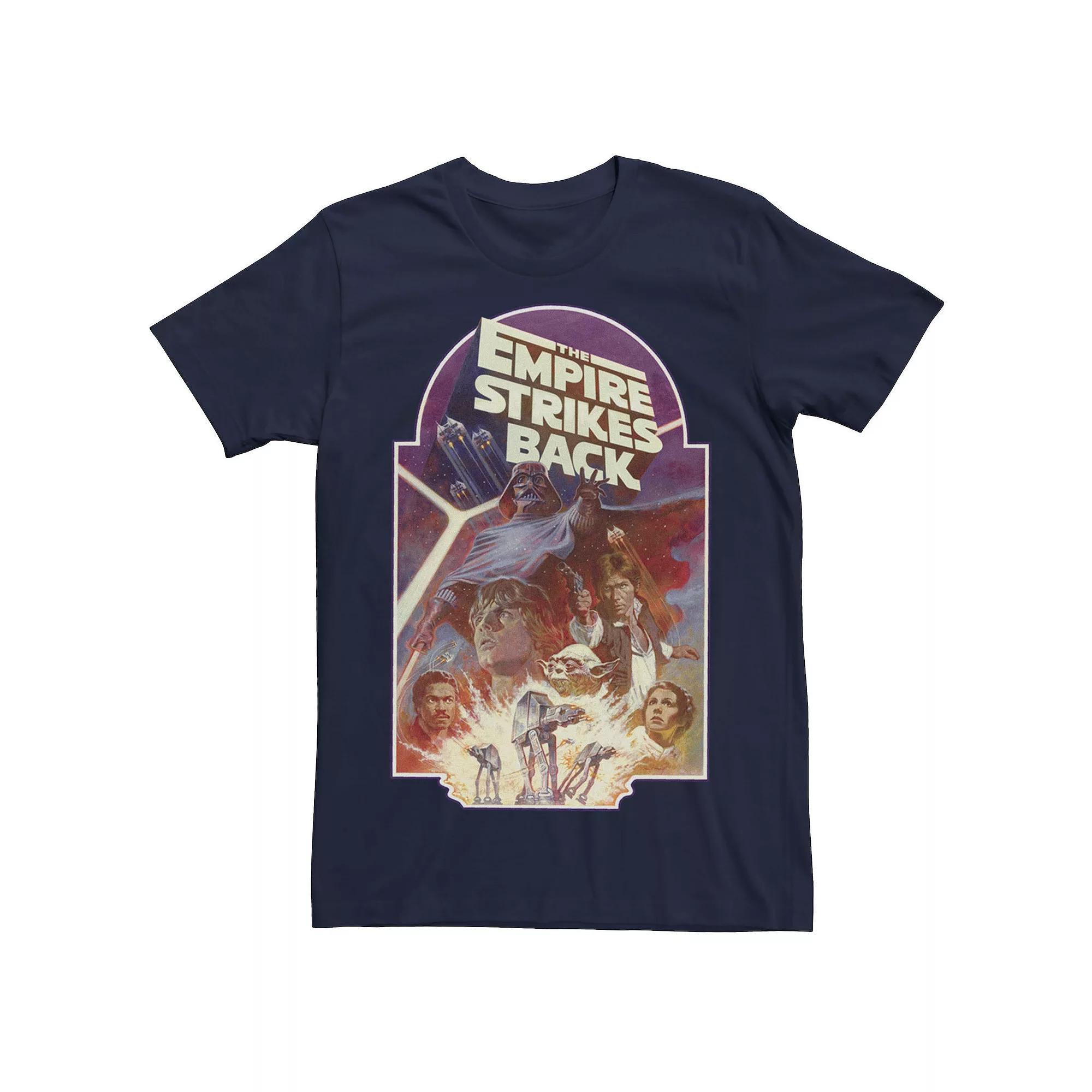 Men's Star Wars Empire Strikes Back Collage Poster Tee, Size: Medium, Blue Product Image