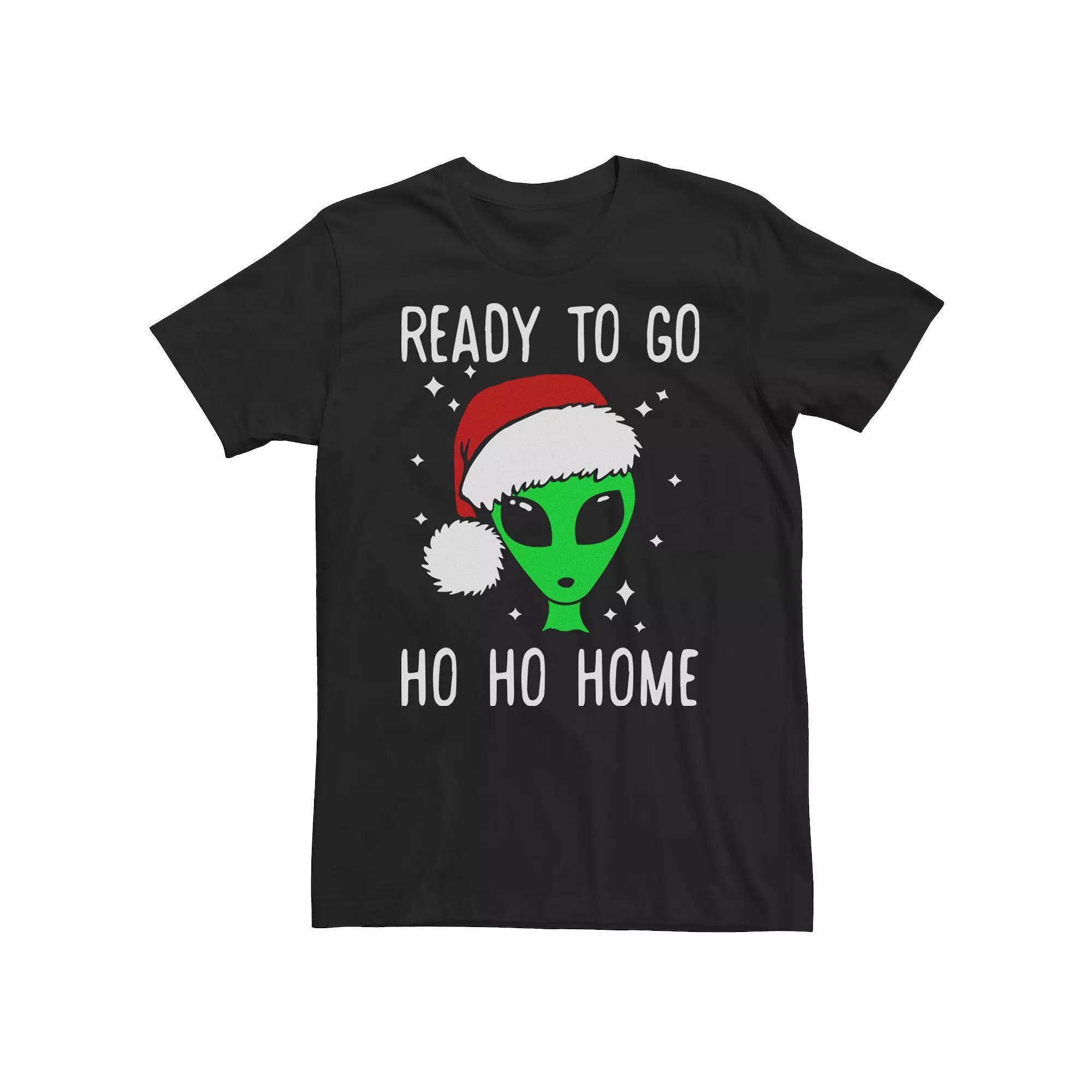 Men's Ready To Go Ho Ho Home Graphic Tee, Size: 3XL, Black Product Image