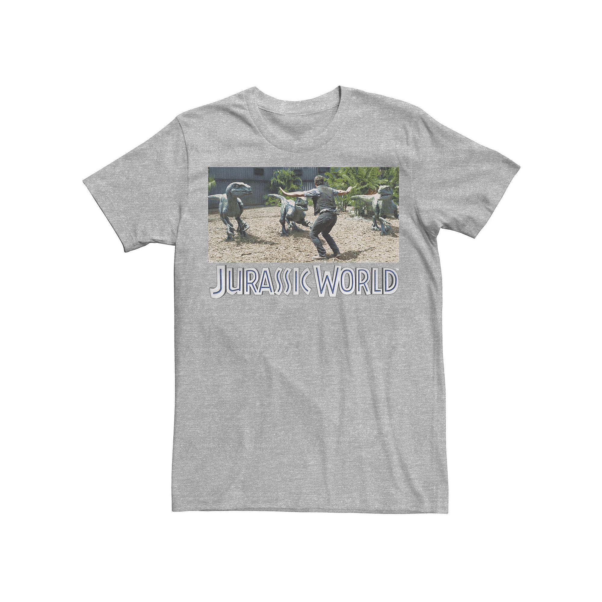 Men's Jurassic World Owen Raptor Pack Trainer Graphic Tee, Size: 3XL, Athletic Grey Product Image