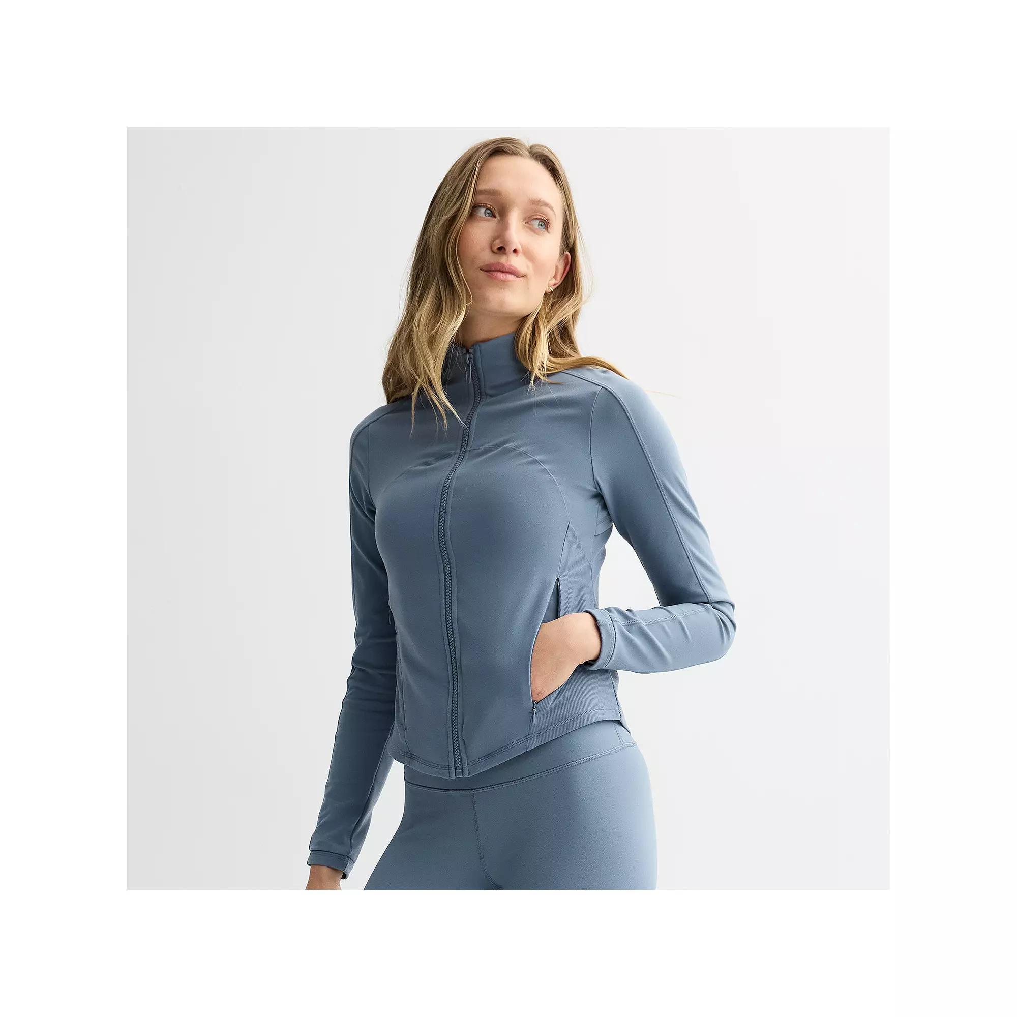Women's FLX Affirmation Full Zip Jacket, Size: Medium, Drought Blue Product Image