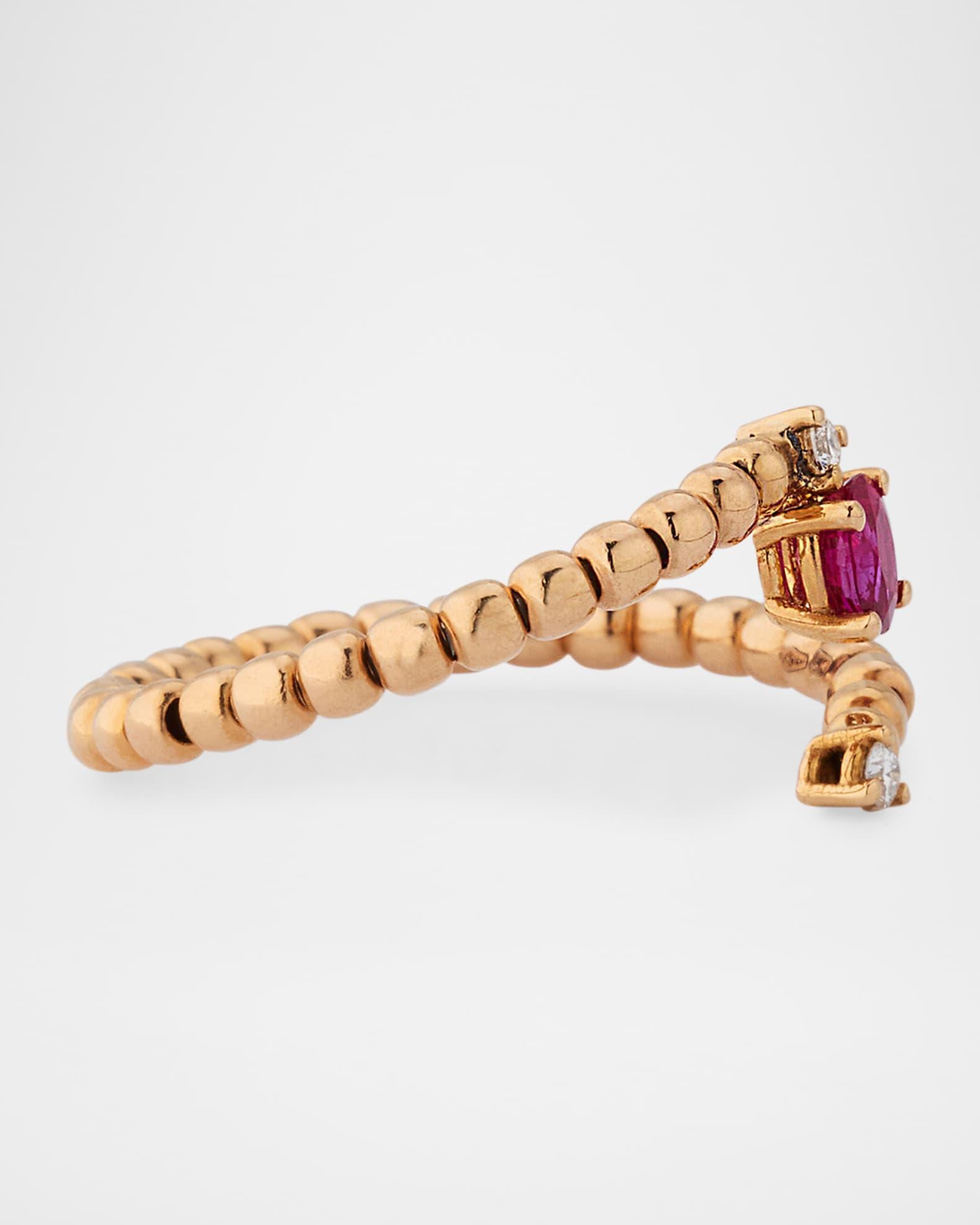 Taormina 18K Rose Gold Diamond and Ruby Ring Product Image