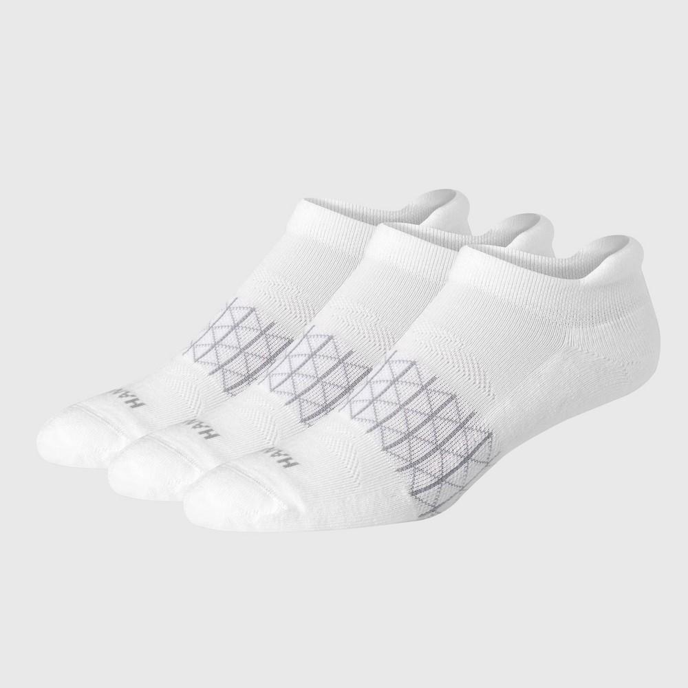 Hanes Mens 3pk Absolute Active Cushioned Heel Shield Socks 6-12: Low Cut, Breathable Mesh, Arch Support, Seamless Toe Product Image
