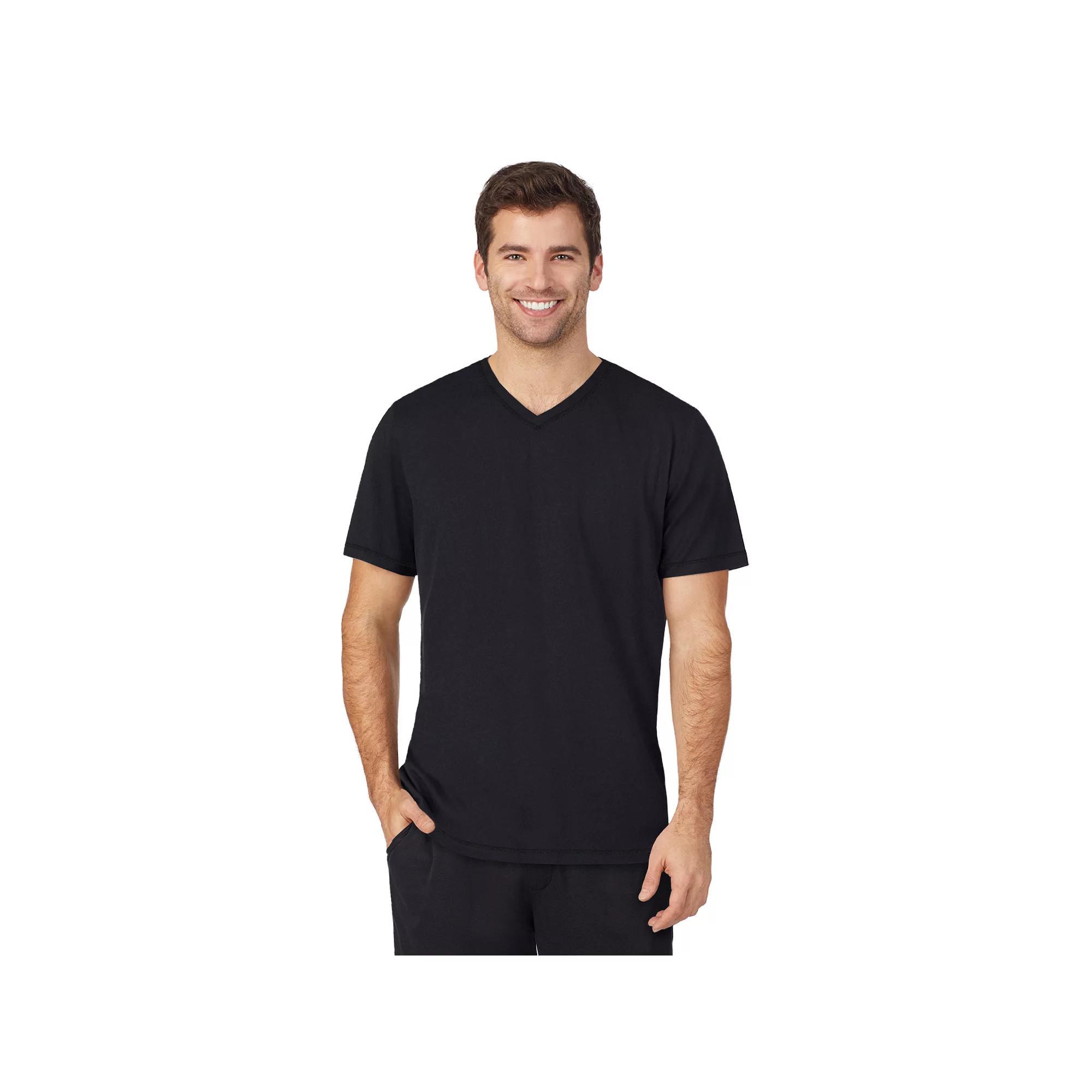 Men's Cuddl Duds® Far-Infrared Enhance V-Neck Pajama Tee, Size: XL, Green Product Image