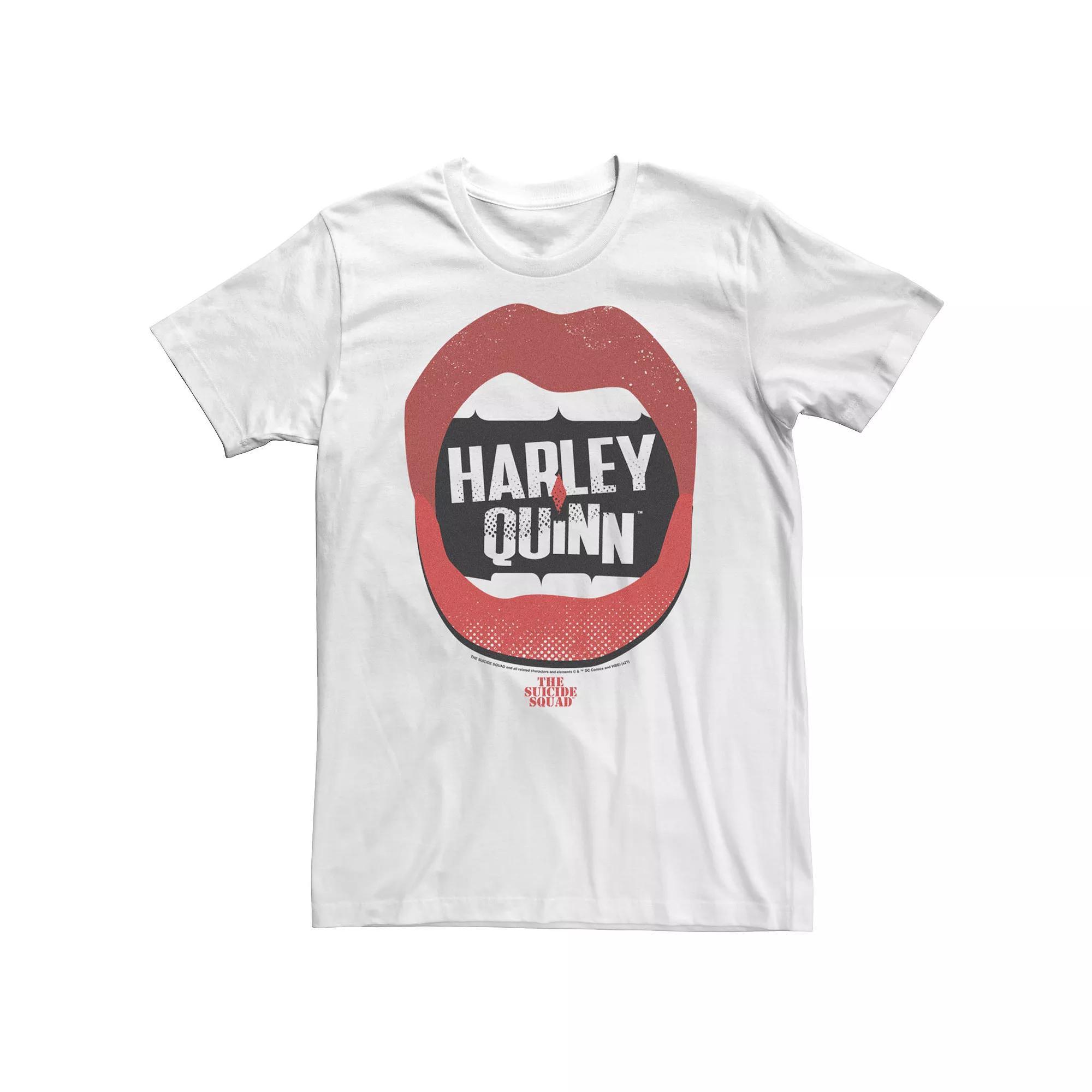 Big & Tall DC Comics The Suicide Squad Harley Quinn Lips Tee, Men's, Size: 5XL, White Product Image