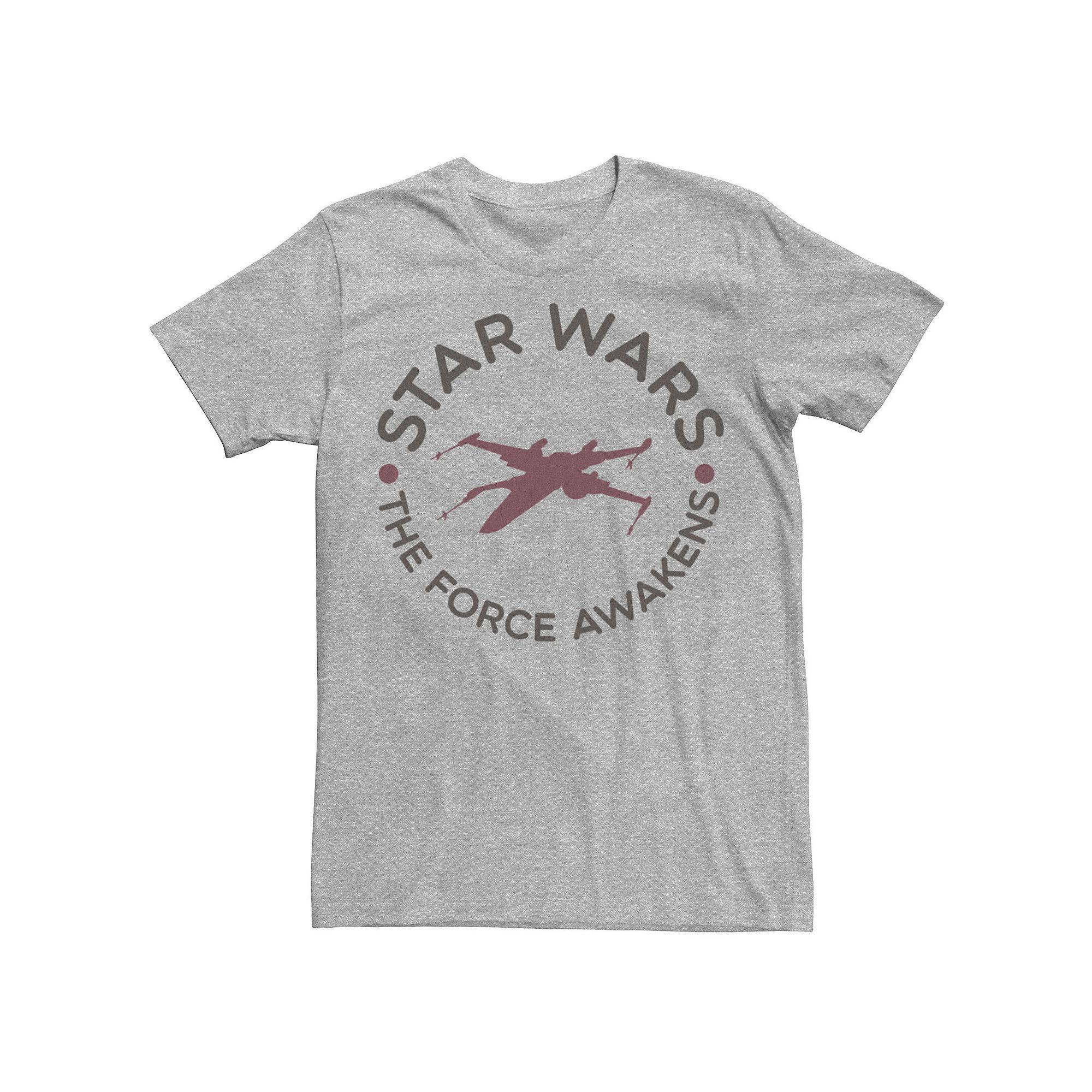 Men's Star Wars X Wing Silhouette The Force Awakens Graphic Tee, Size: 3XL, Athletic Grey Product Image