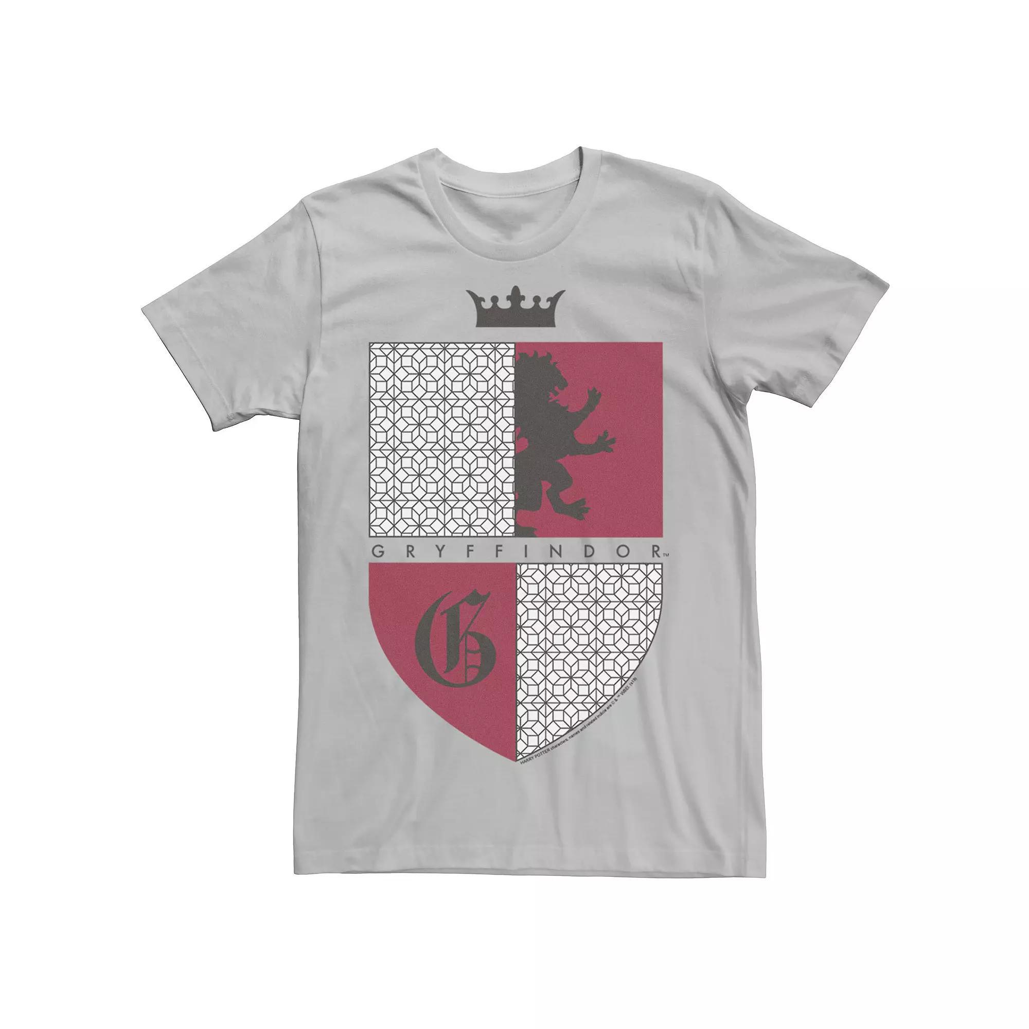 Men's Deathly Hallows 2 Gryffindor Shield Tee, Size: Large, Silver Product Image
