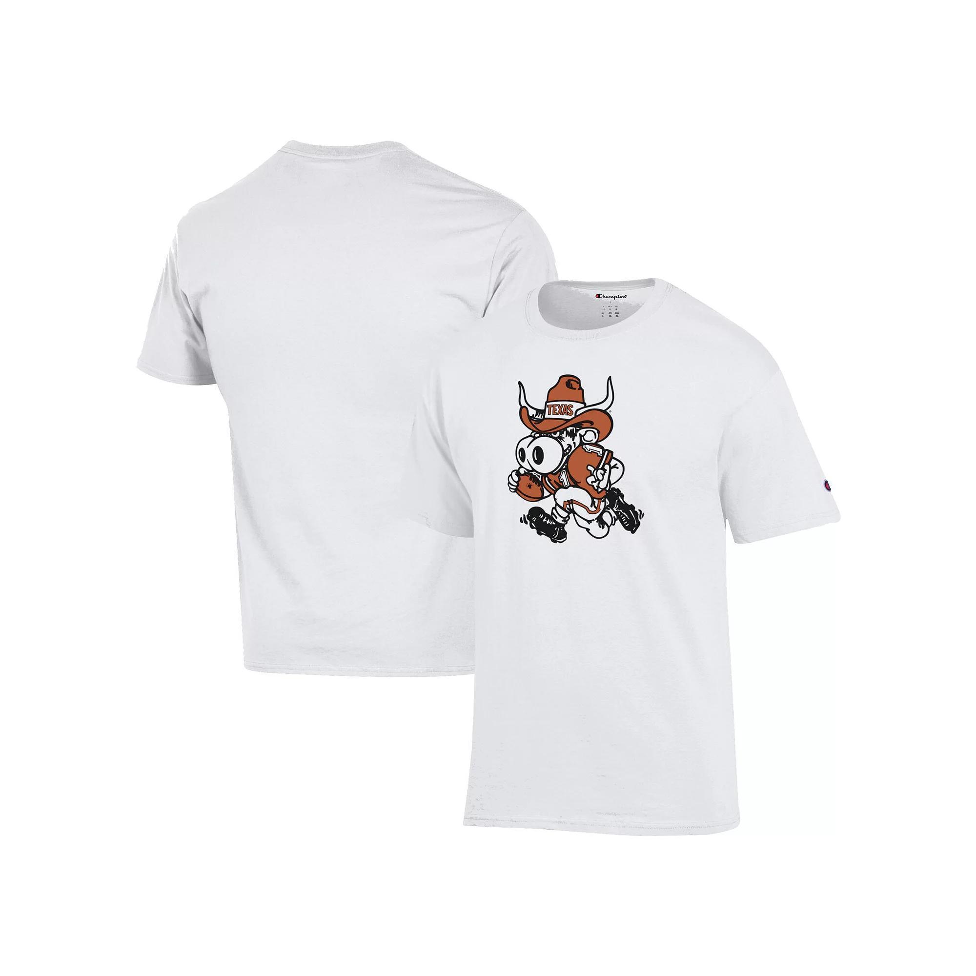 Men's Champion  White Texas Longhorns  Bevo T-Shirt, Size: Large Product Image