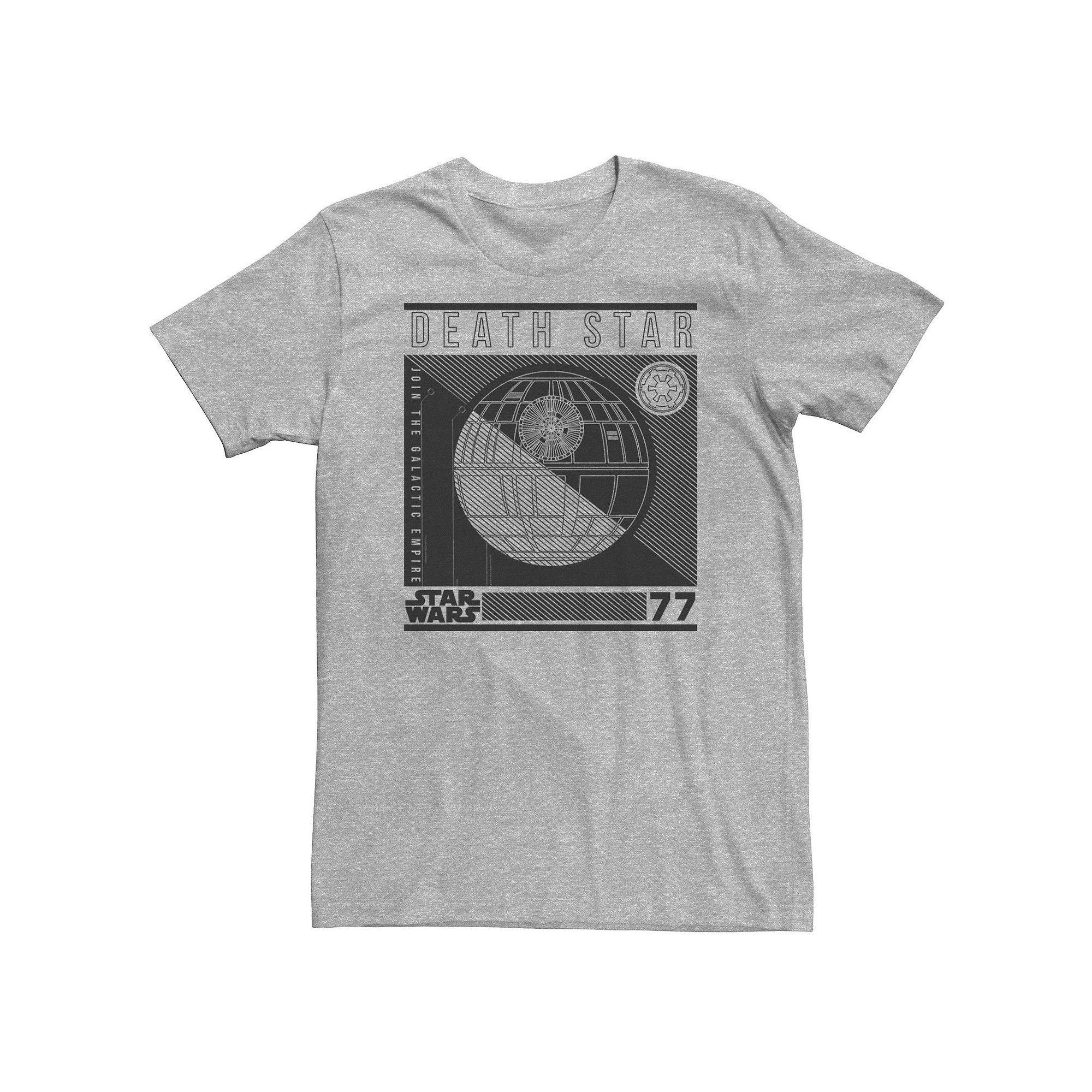 Big & Tall Star Wars Death Star Half Tone 77 Poster Tee, Men's, Size: 4XL, Athletic Grey Product Image