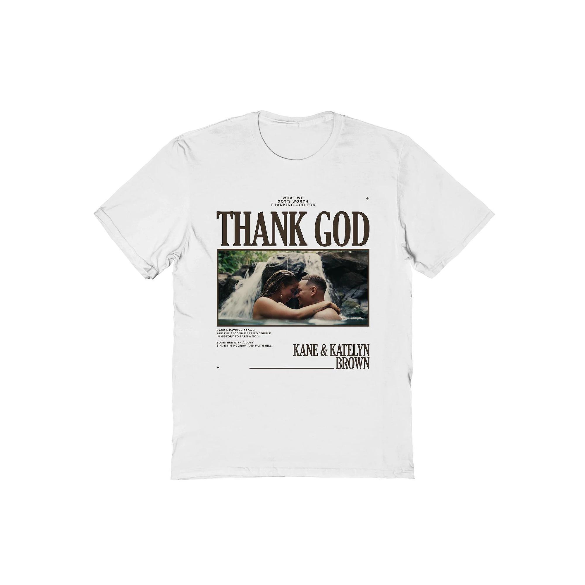 Men's Kane Brown Thank God Graphic Tee, Size: Medium, White Product Image