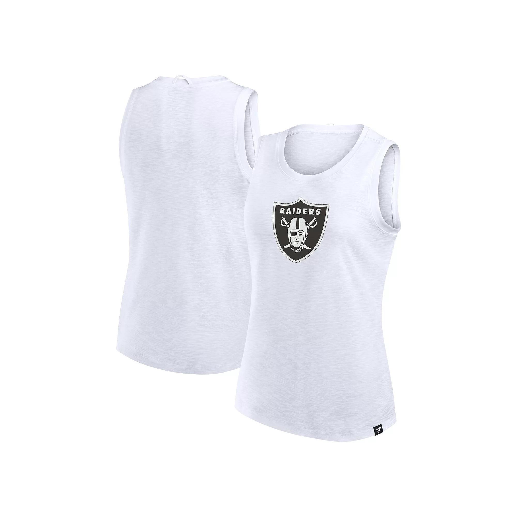 Women's Fanatics  White Las Vegas Raiders Slub Tank Top, Size: Small, Lvr White Product Image