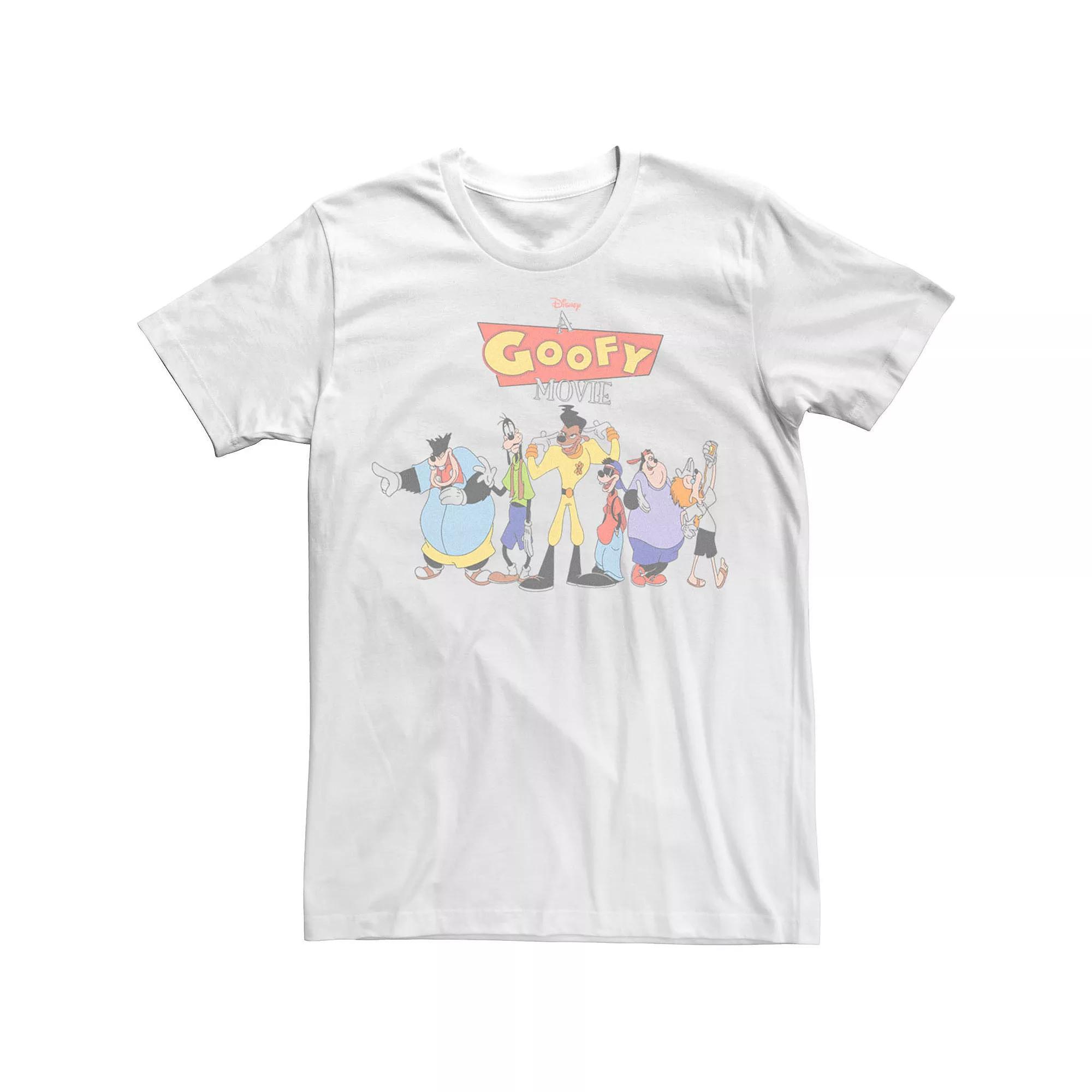Men's A Goofy Movie Hyuck Hyuck Group Shot Tee, Size: XXL, White Product Image