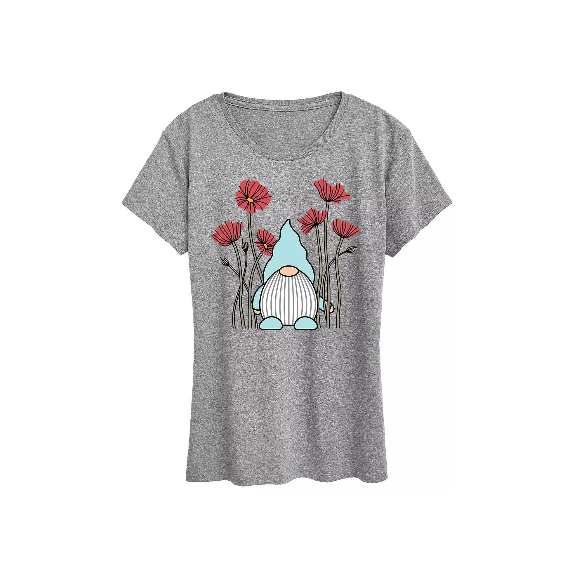 Womens Gnome In Poppies Graphic Tee Product Image