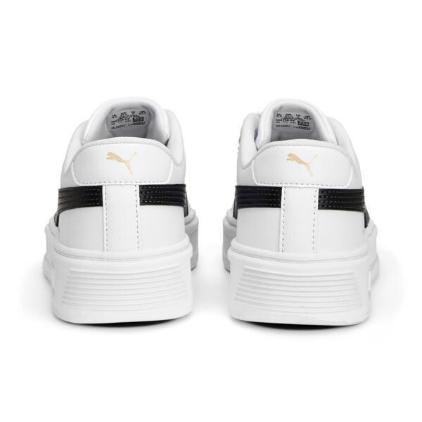PUMA Smash Platform v3 Women's Sneakers in White/Black/Gold Product Image