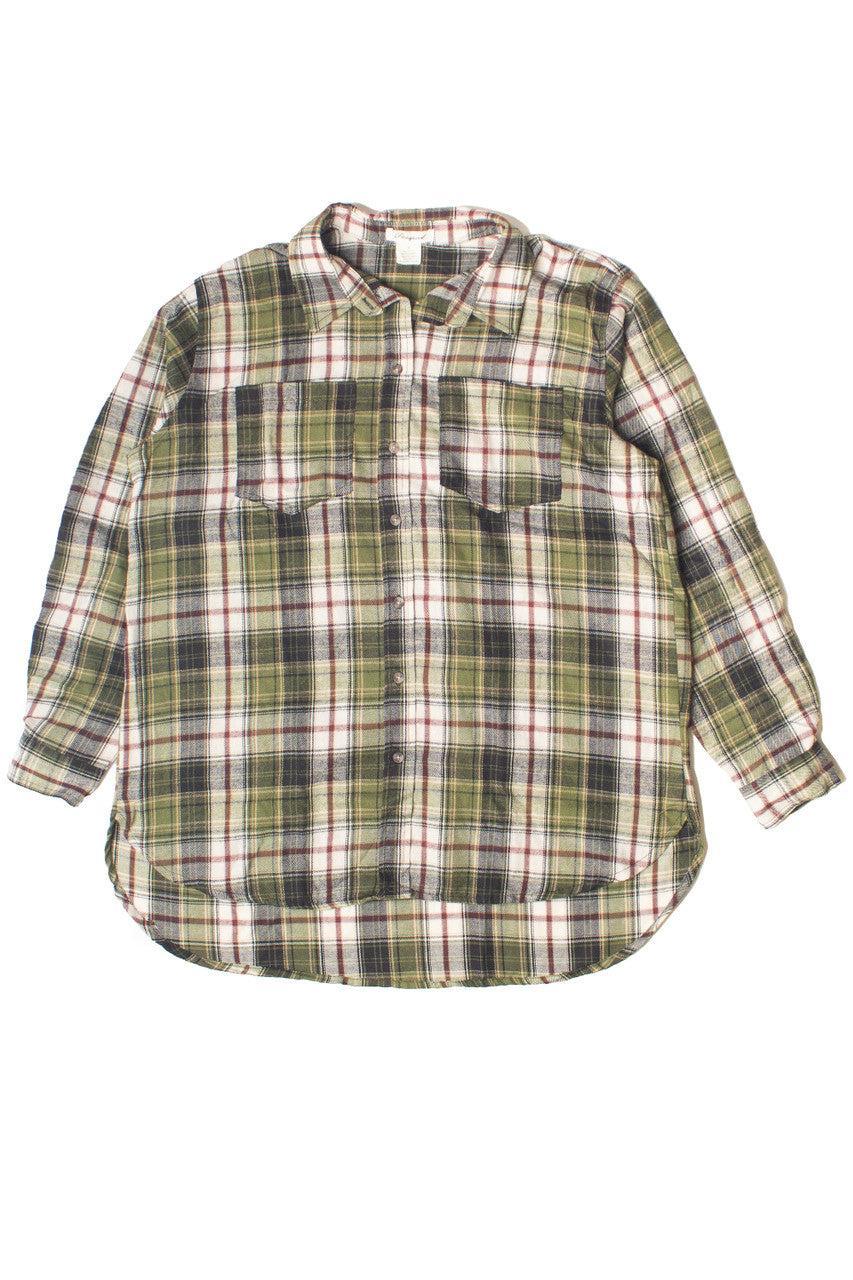 Oversized High-Low Hem Flannel Product Image