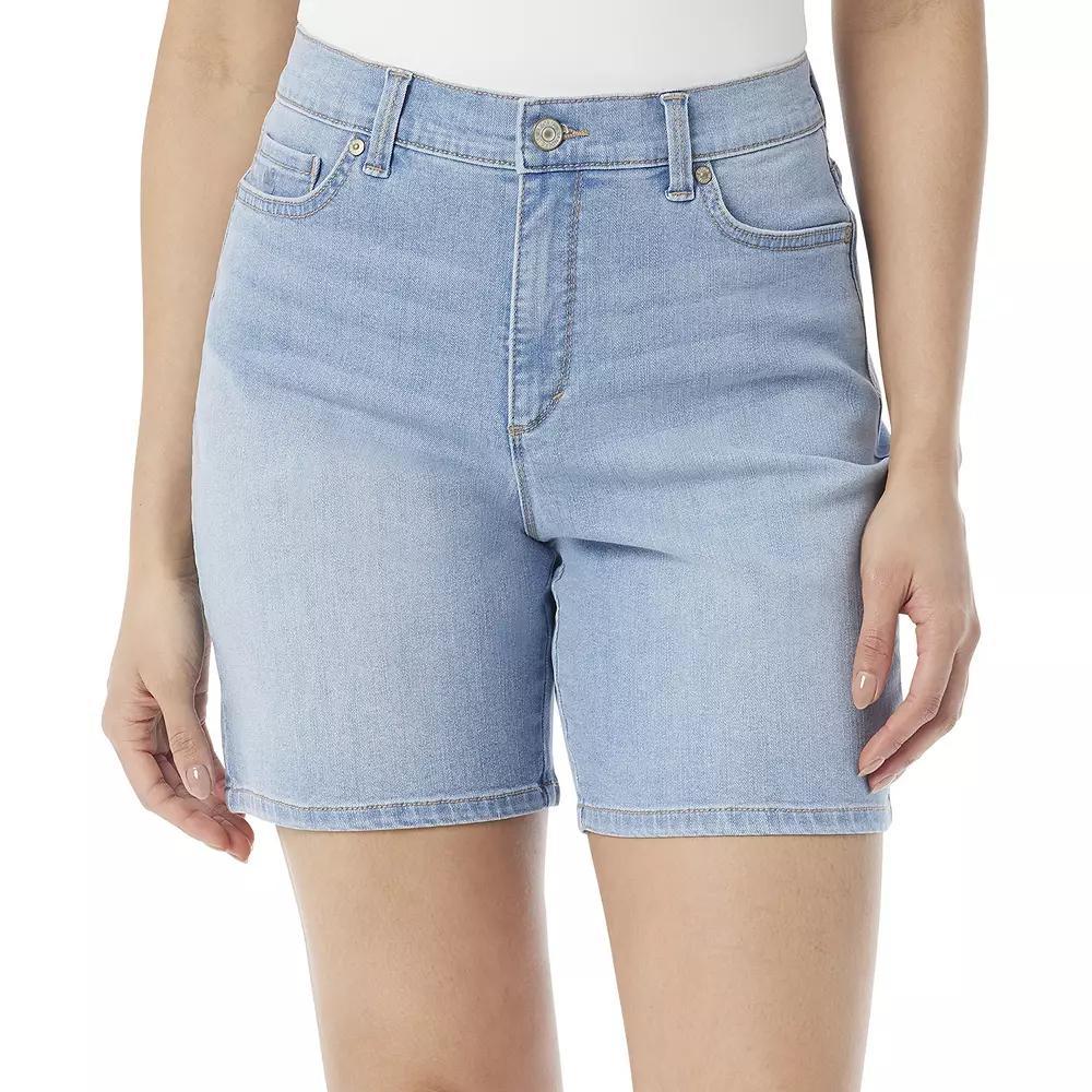 Women's Gloria Vanderbilt Amanda Shorts, Size: 18, Lucca W Whiskers Product Image