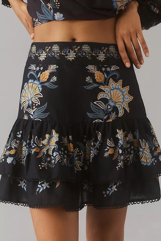 Farm Rio Stitched Garden Mini Skirt Product Image
