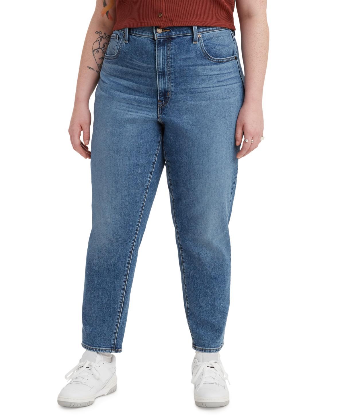 Levi's(r) Womens High-Waisted Mom Jeans (Medium Indigo Worn In) Women's Jeans Product Image