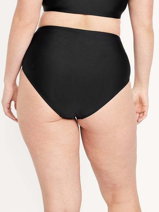 High-Waisted French-Cut Bikini Swim Bottoms Product Image