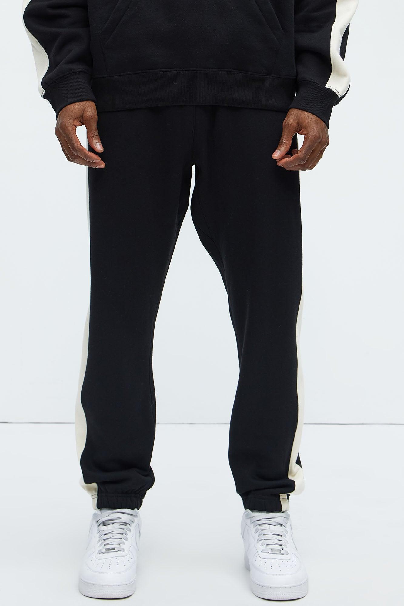 Tyson Heavyweight Striped Jogger - Black Product Image