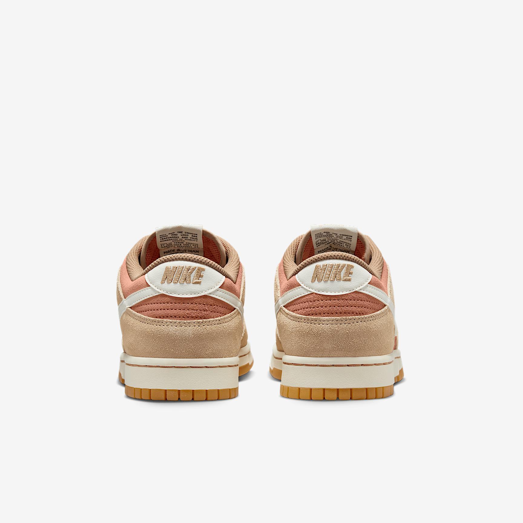 Nike Mens Dunk Low Retro SE Casual Shoes in Pale Ivory/White/Light Orewood Brown Product Image