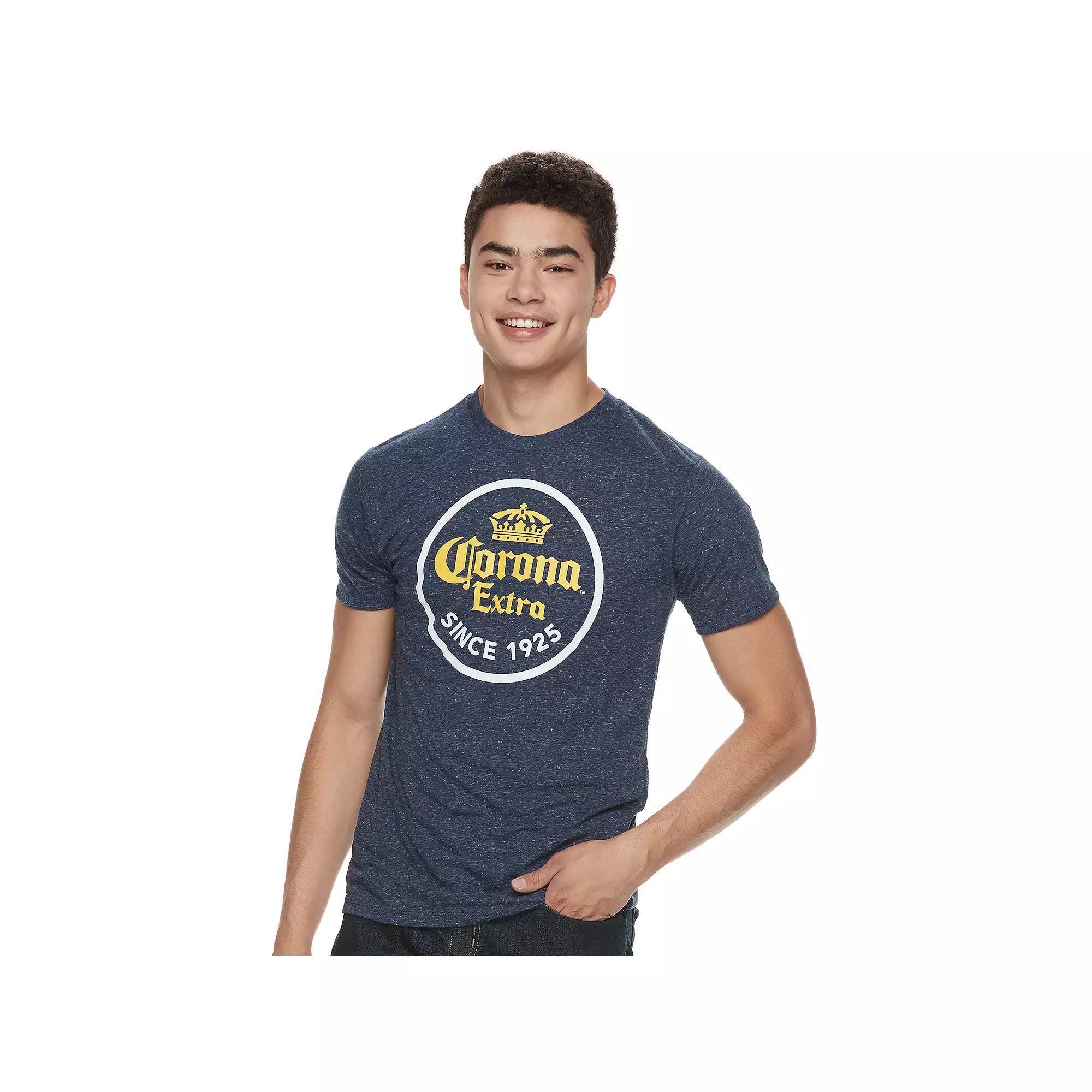 Men's Corona Logo Tee, Size: Small, Navy Grey Product Image