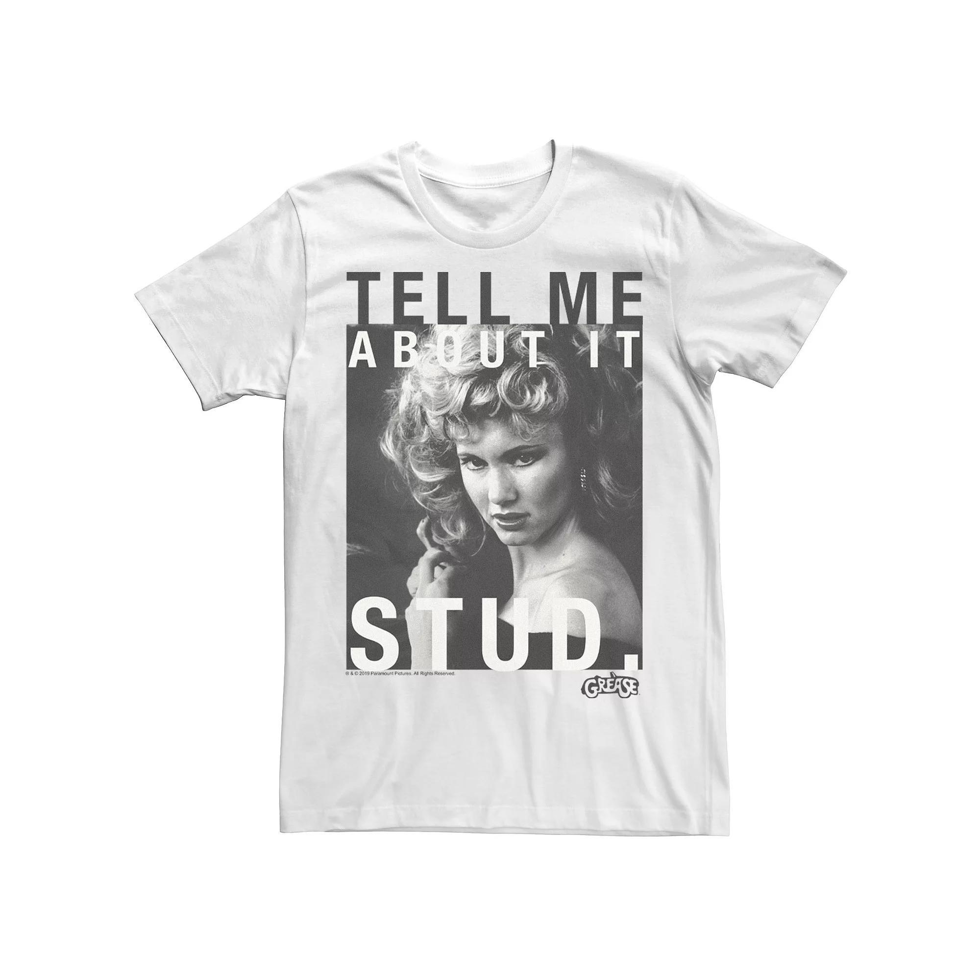 Men's Grease Tell Me About It Stud Sandra Poster Tee, Size: XXL, White Product Image