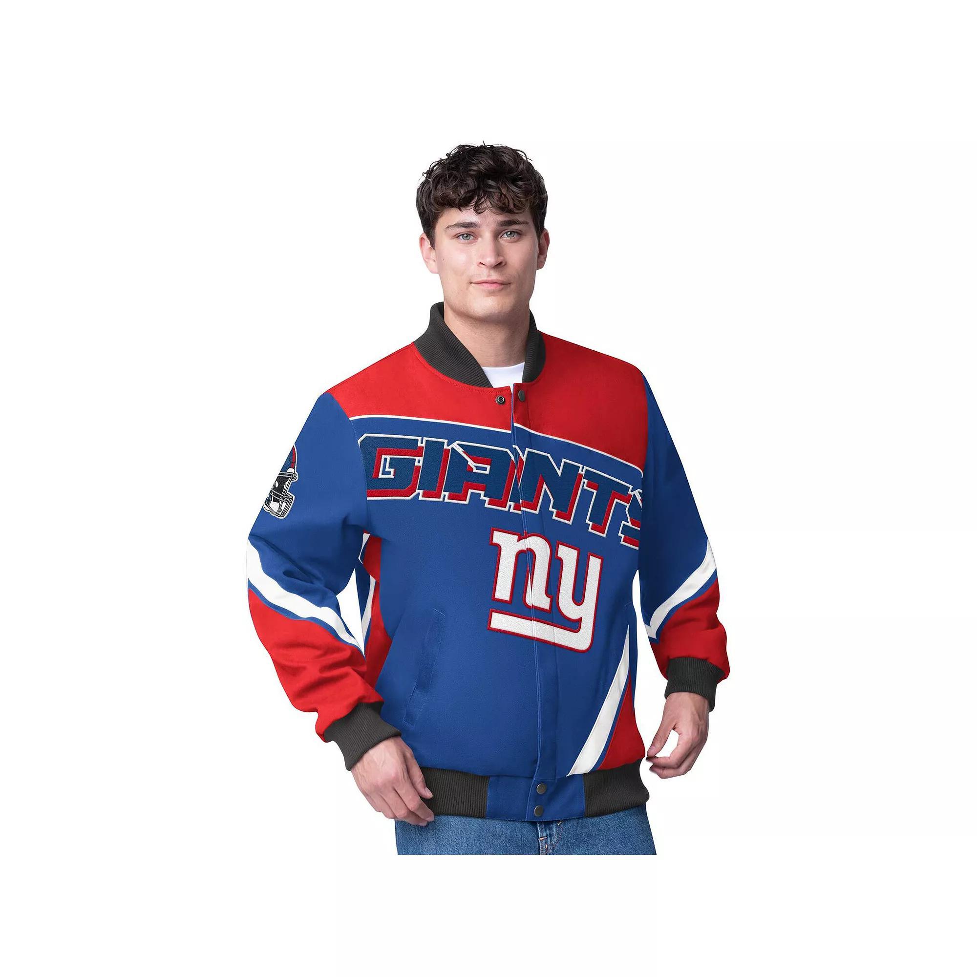 Men's G-III Extreme  Royal New York Giants Maximum Racing Full-Zip Jacket, Size: Medium, Blue Product Image