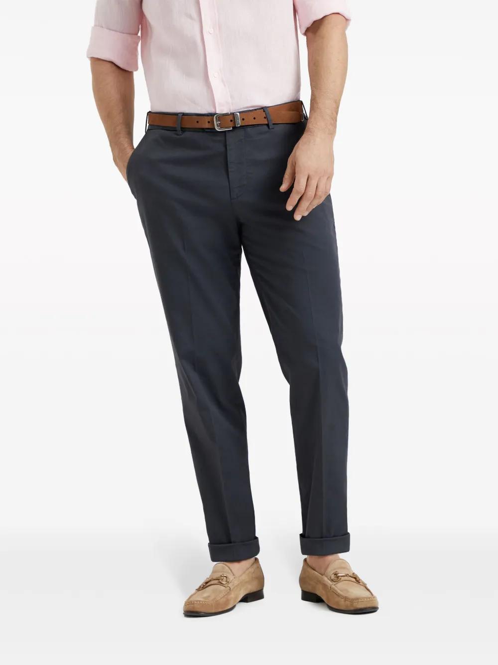 straight-leg cotton-blend trousers Product Image