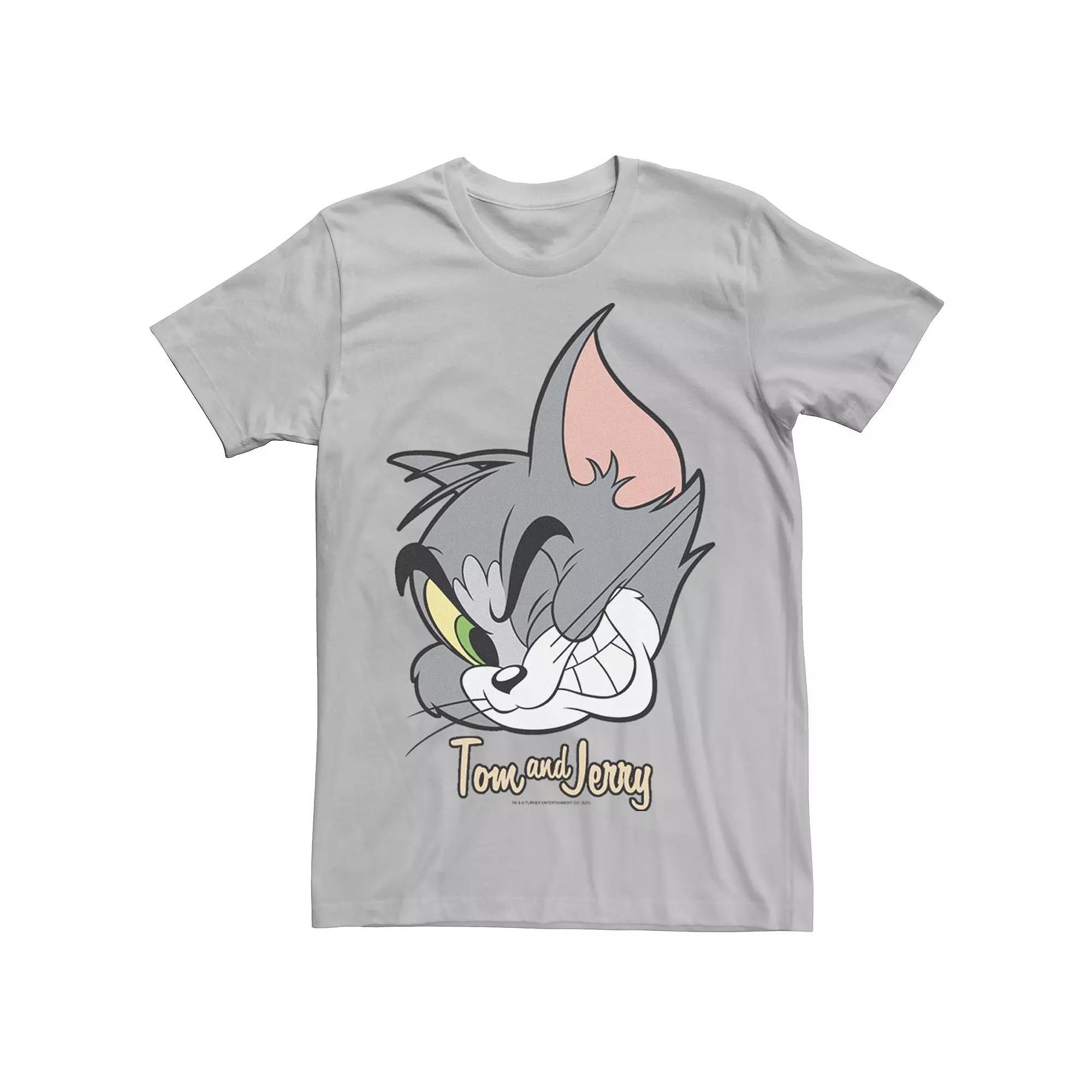 Mens Tom And Jerry Tom Cat Big Face Tee, Mens Product Image