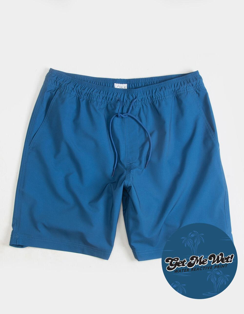 BLUE CROWN Tiburon Color Changing Mens 7" Swim Shorts - ROYAL Product Image