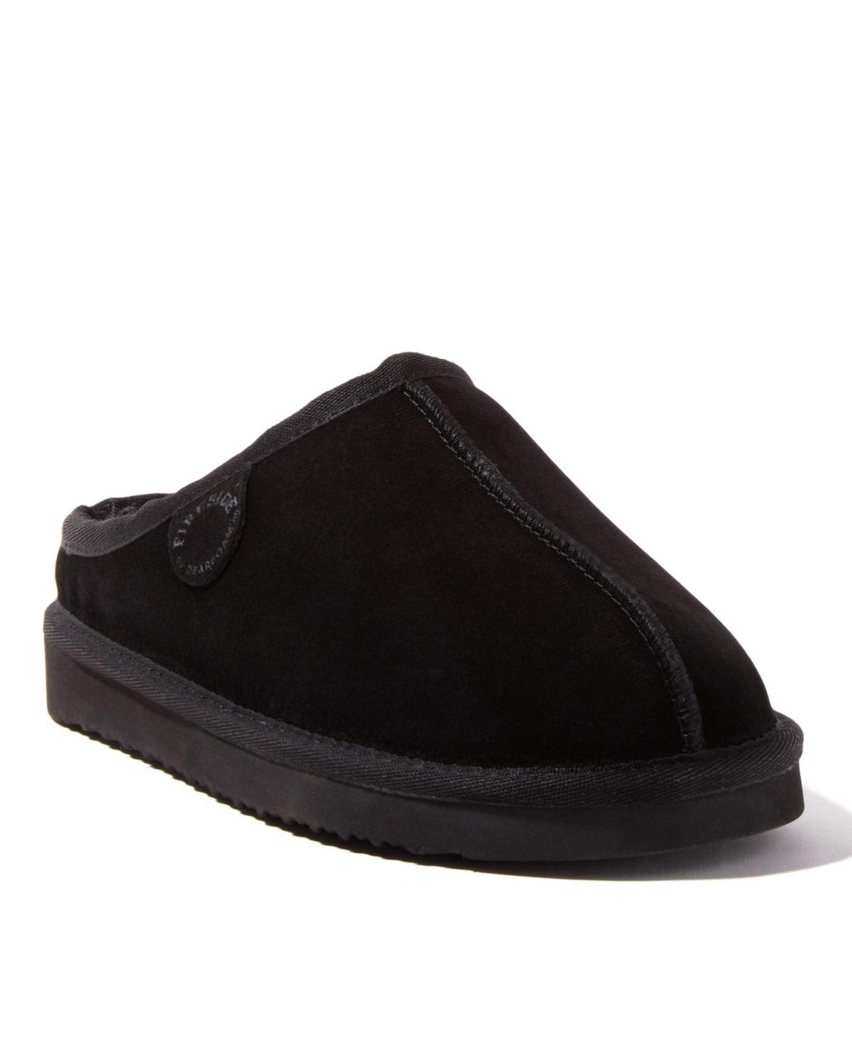 Women's Fireside By Dearfoams Greta Wool-Lined Clog Slippers, Size: 9, Black Product Image