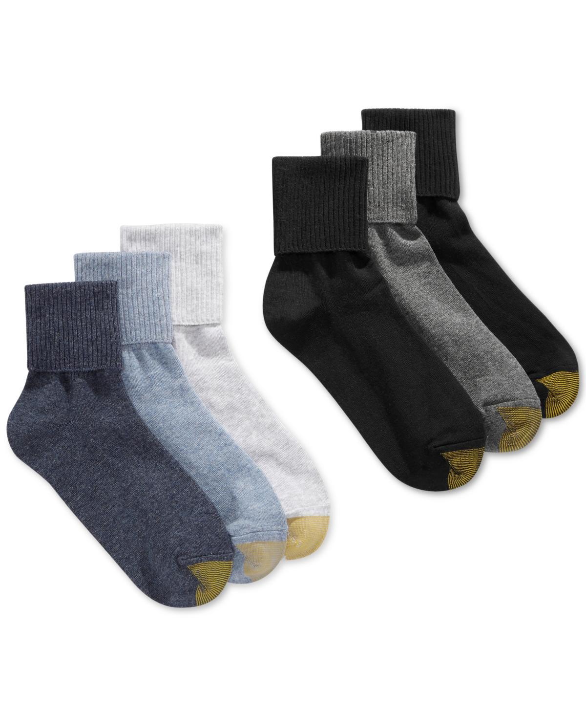 Women's GOLDTOE® 6-pack Turn-Cuff Socks, Size: 9-11, Green Product Image