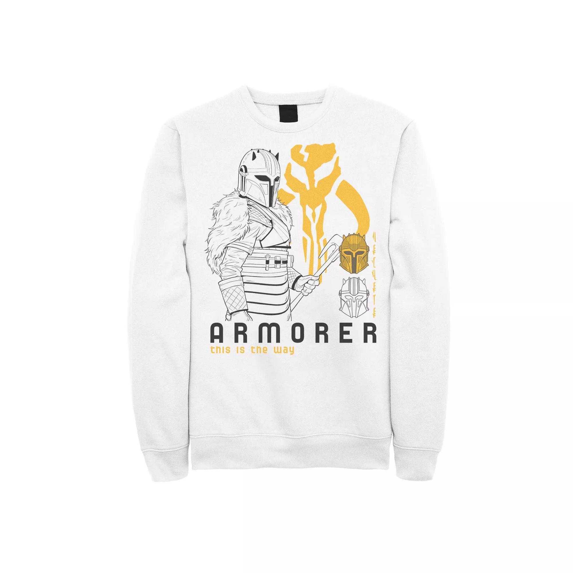 Mens Star Wars The Mandalorian Armorer Line Art Sweatshirt Product Image