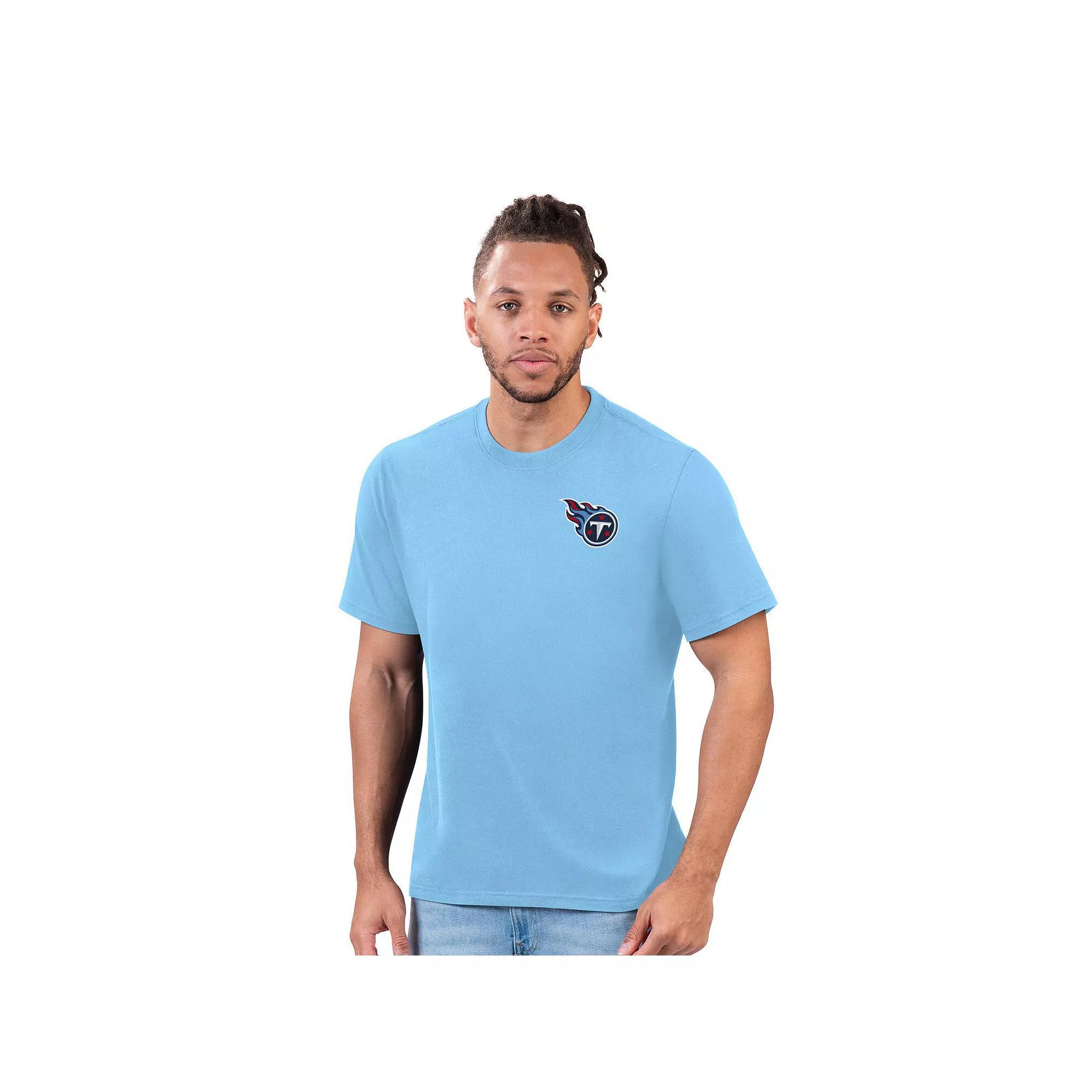 Men's Margaritaville Light Blue Denver Broncos Flip Flop T-Shirt, Size: Medium Product Image