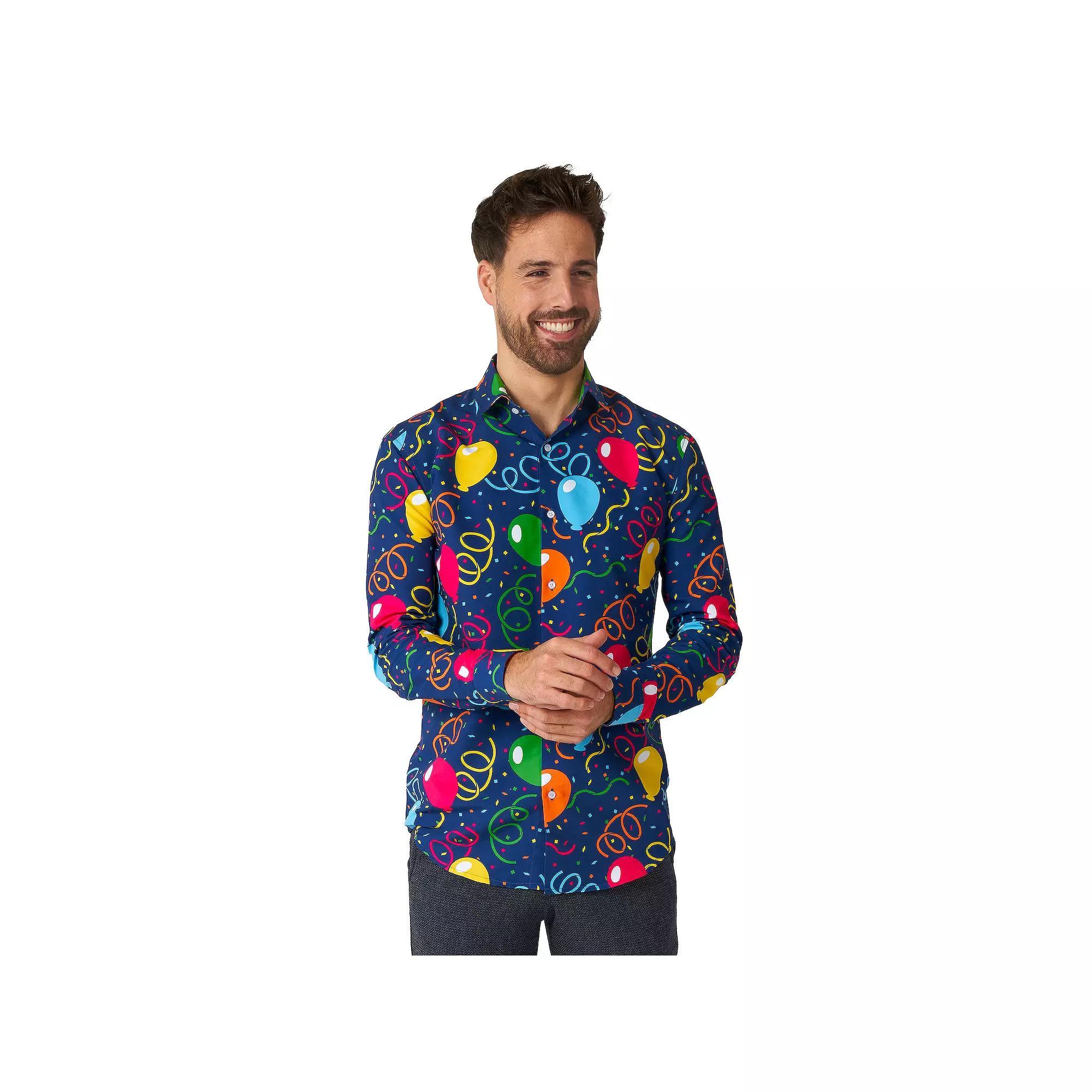 Men's Suitmeister Confetti Balloons Shirt, Size: Medium Product Image