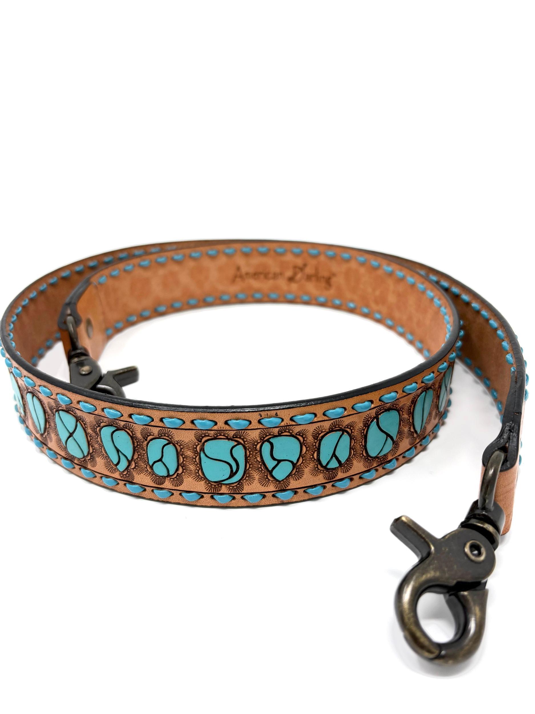 American Darling Tooled Turquoise Purse Strap Product Image