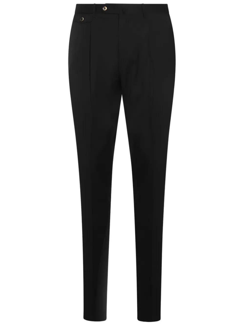 PT TORINO Pleat-detailing Skinny Trousers In Black Product Image