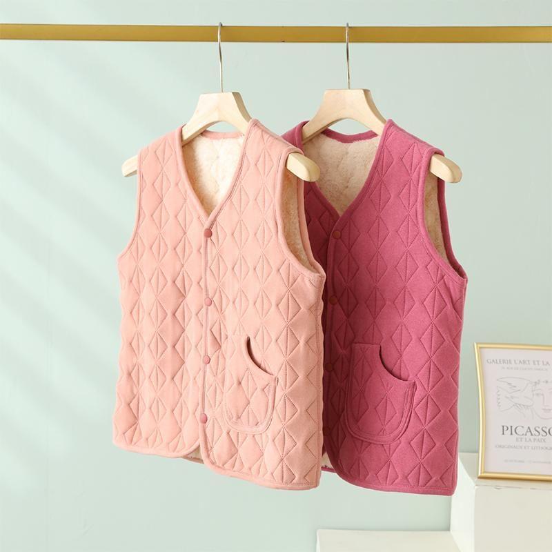 V-Neck Reversible Button-Up Fleece Vest Product Image