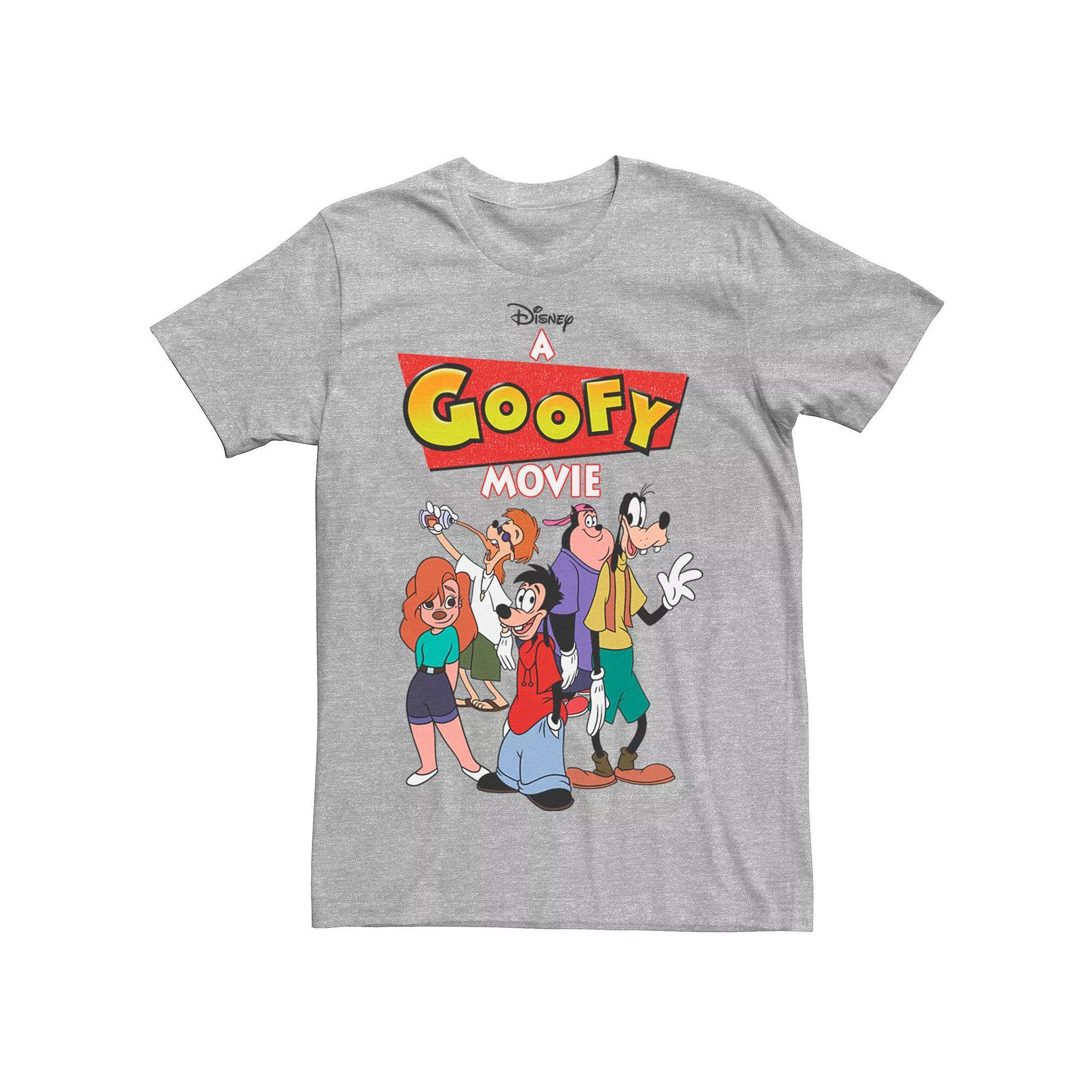 Big & Tall Disney A Goofy Movie Group Shot Logo Tee, Men's, Size: 3XB, Athletic Grey Product Image