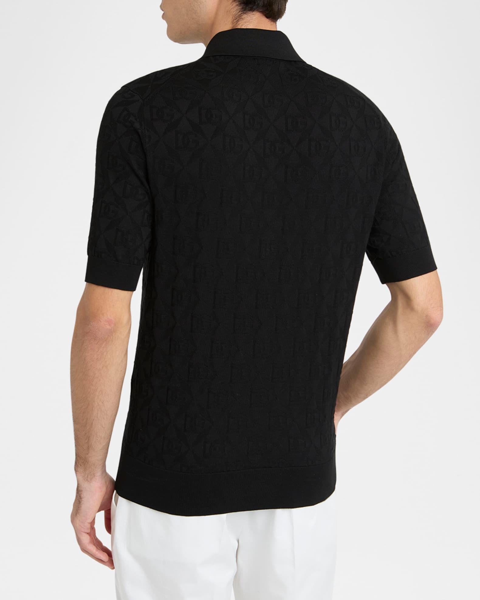 Men's DG Jacquard Quarter-Zip Polo Shirt Product Image