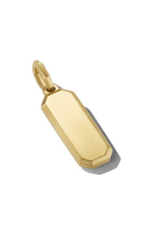 Mens Streamline Amulet in 18K Yellow Gold, 39MM Product Image