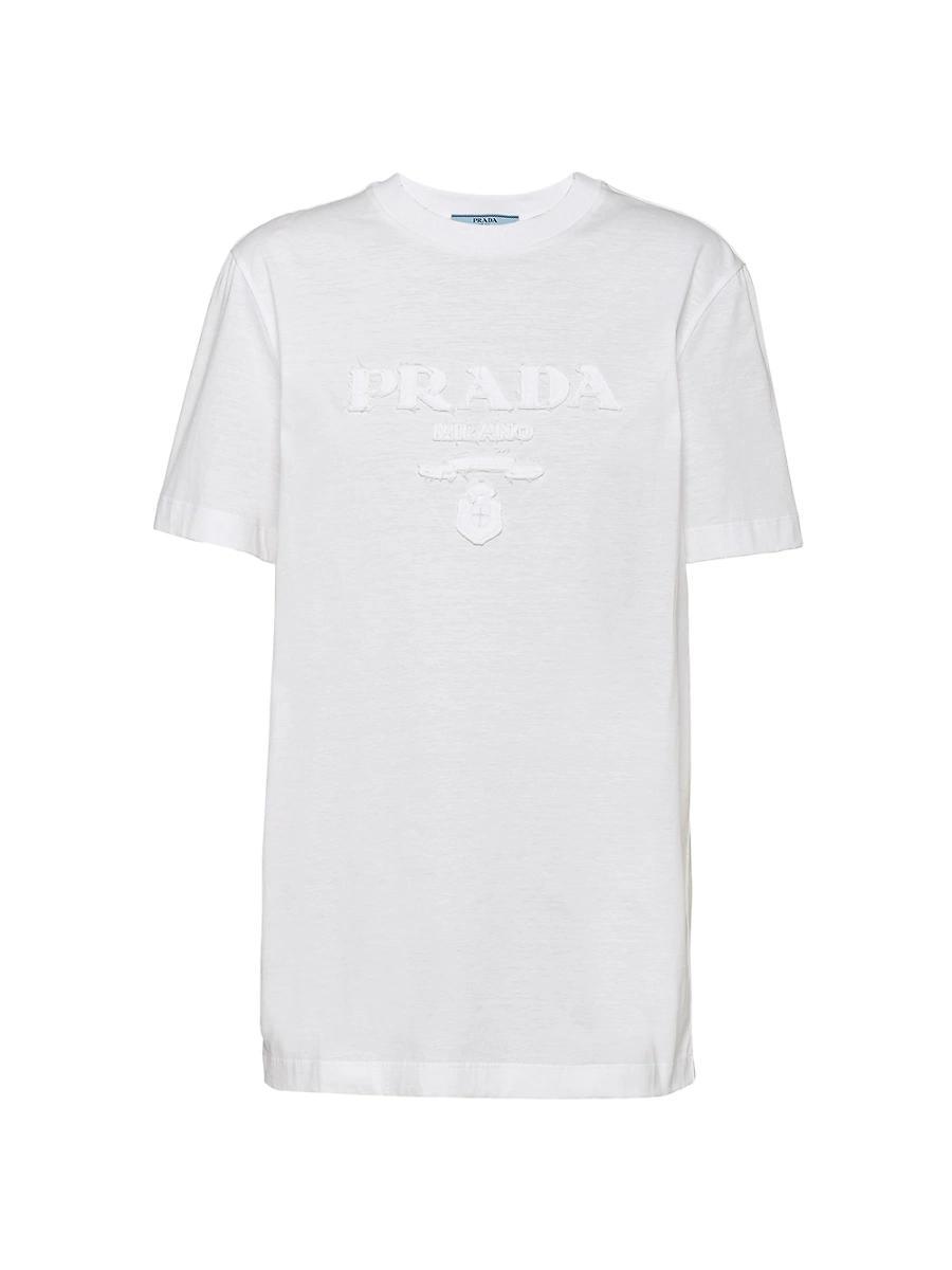 Womens Embroidered Jersey T-Shirt Product Image