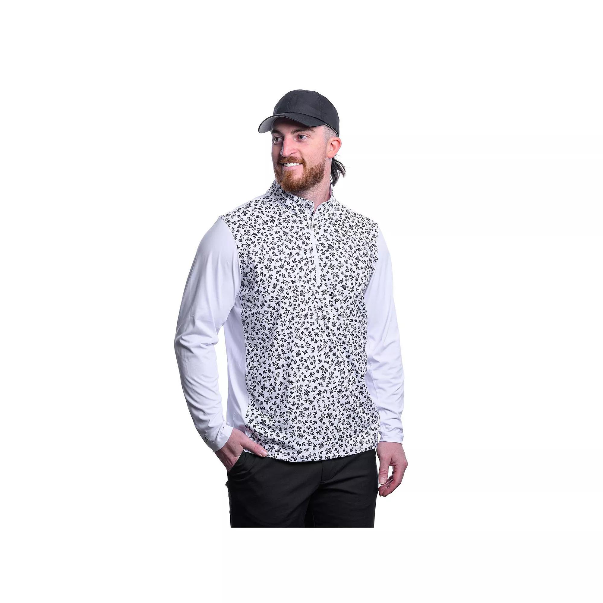 Men's Antigua Filter Quarter Zip Mock Pullover, Size: XL, Optic Product Image