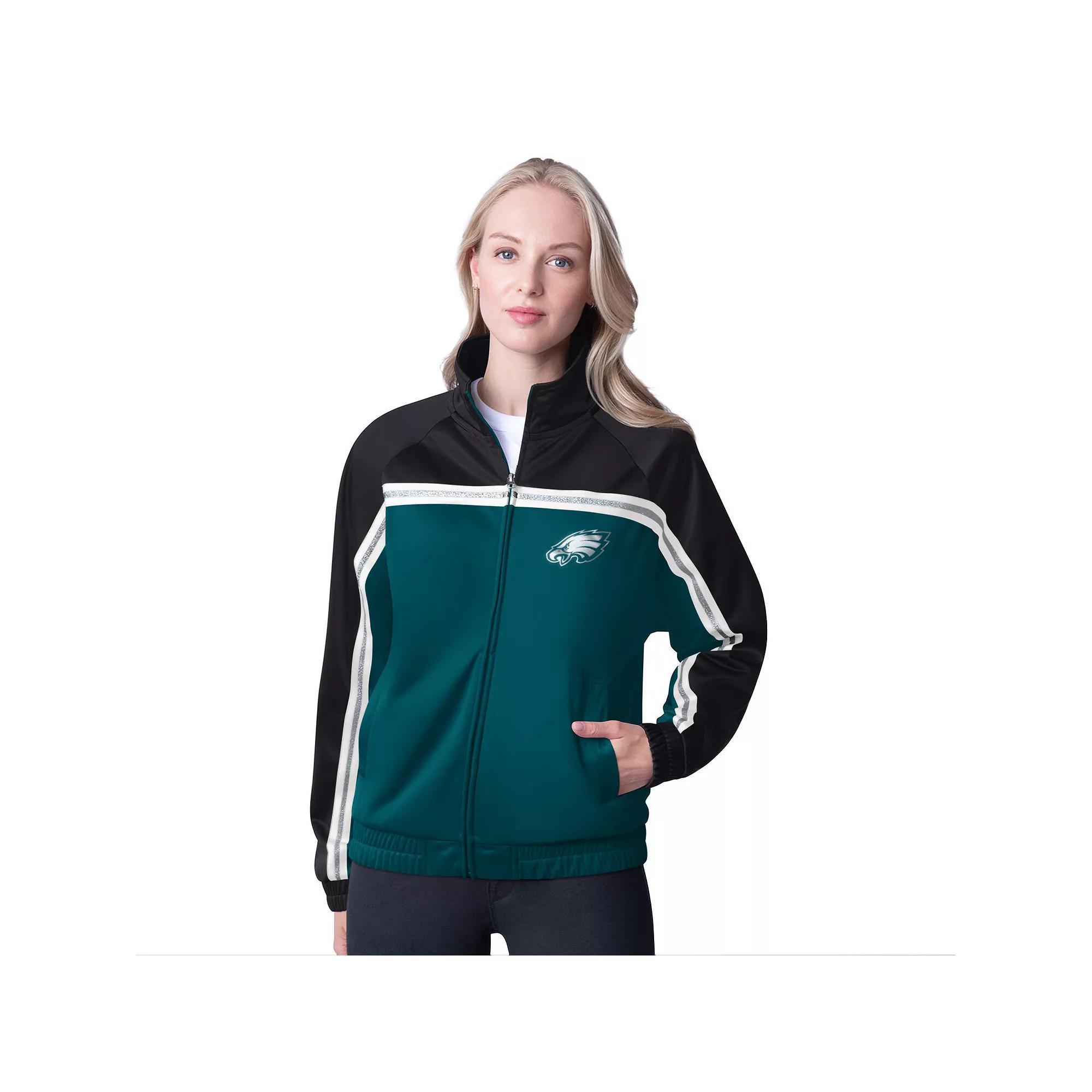 Women's G-III 4Her by Carl Banks Midnight Green Philadelphia Eagles Post Game Full-Zip Track Jacket, Size: Small Product Image