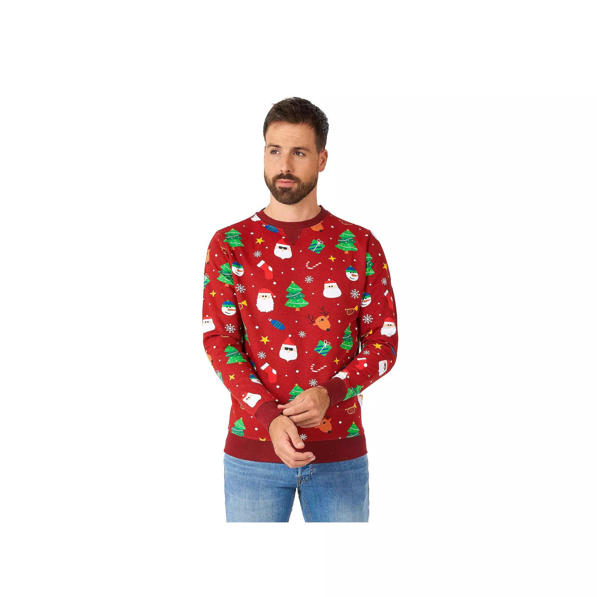 Men's Festivity Red Christmas Sweater, Size: XXL Product Image