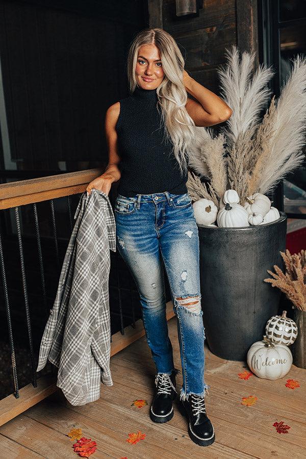 Cozy In Montauk Knit Top In Black Product Image